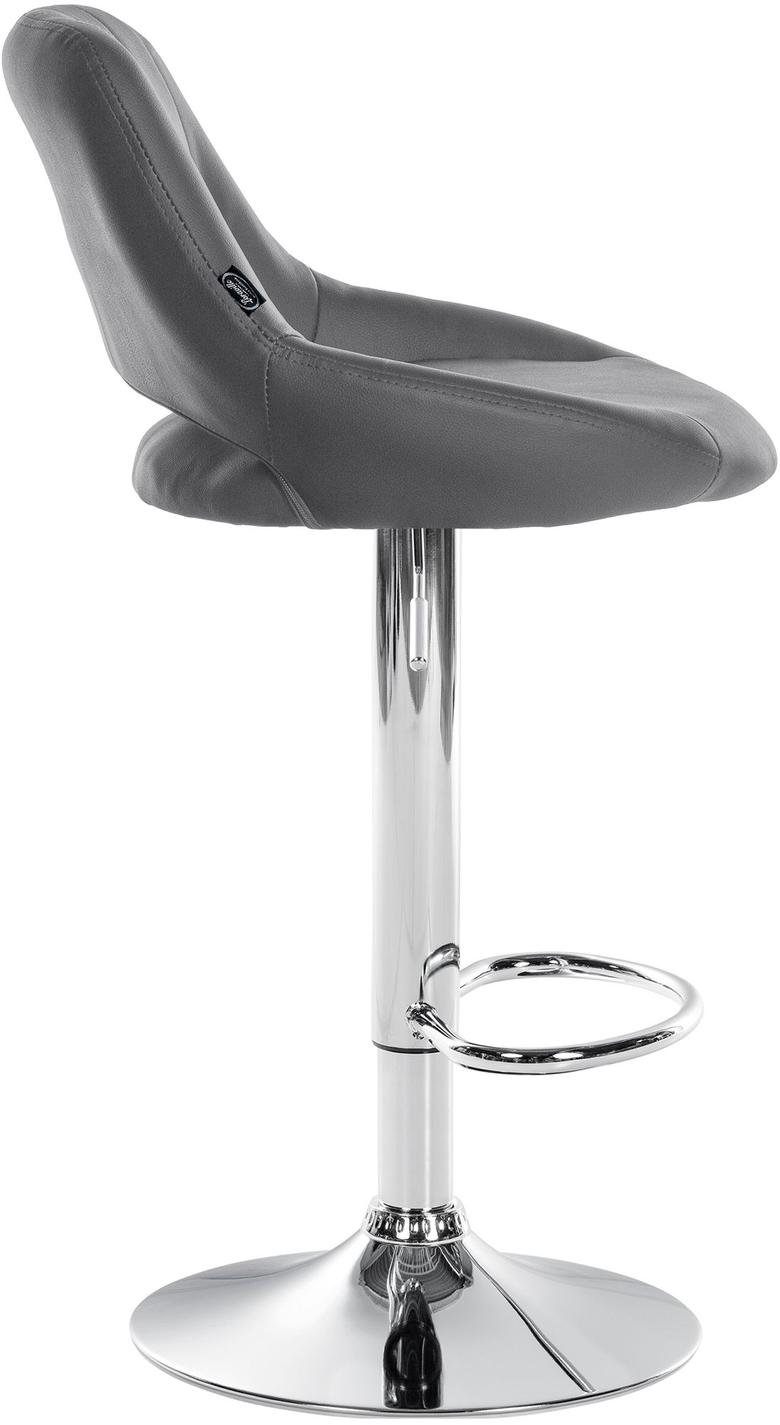 2er Set Barhocker Milet Kunstleder C, grau