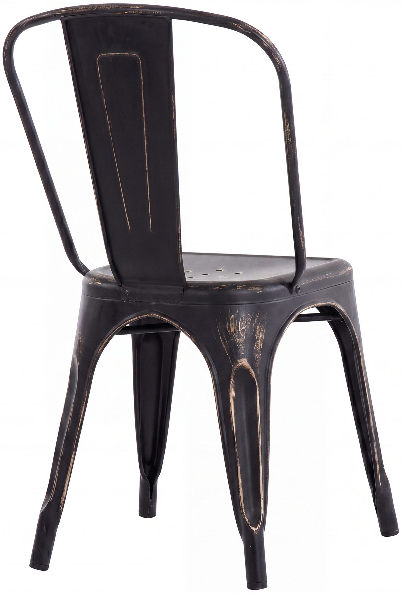 Stuhl Benedikt antik, schwarz-gold