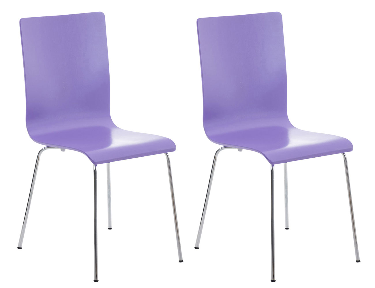 2er Set Besucherstuhl Pepe, lila