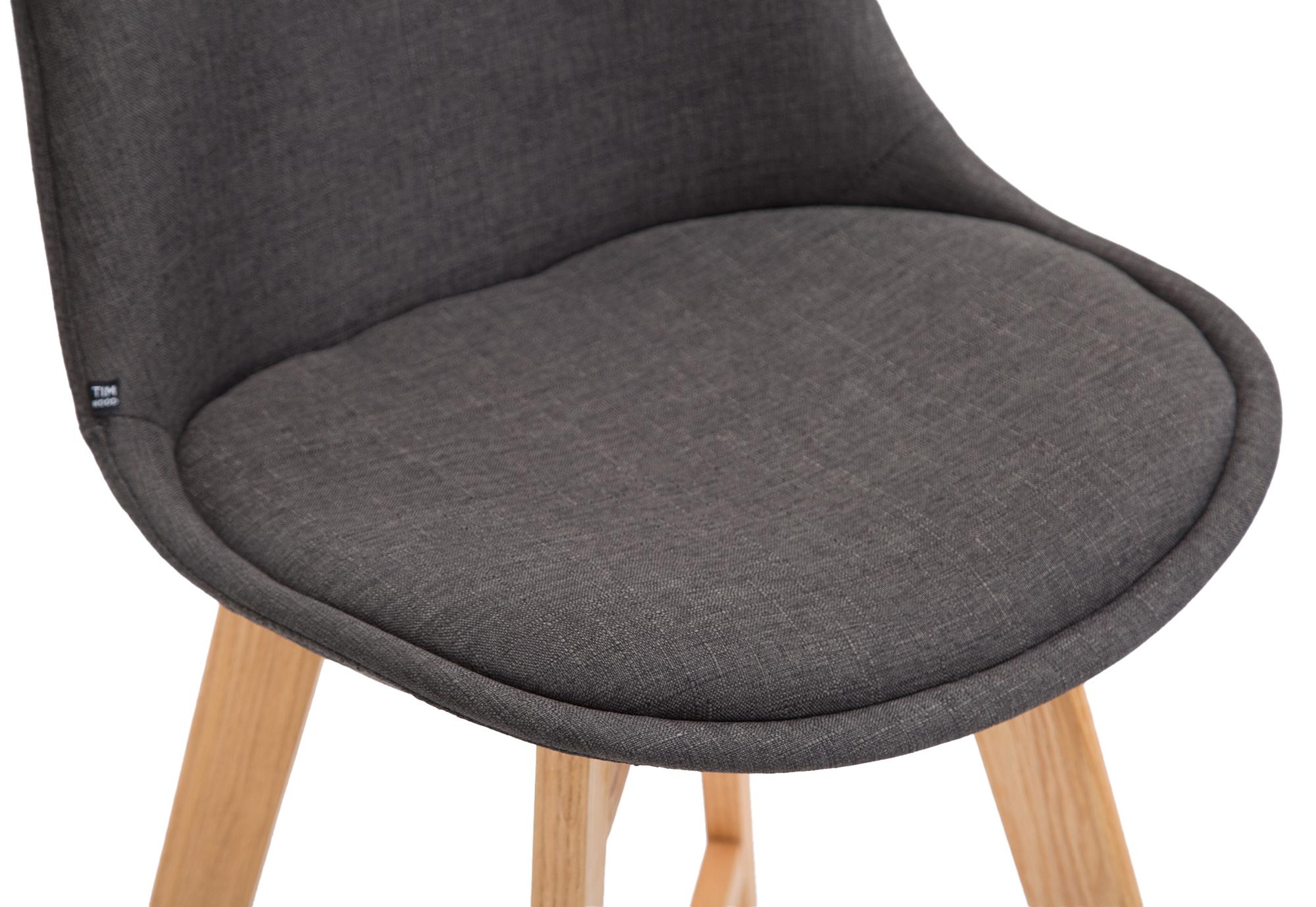 Barhocker Cannes Stoff Natura, dunkelgrau