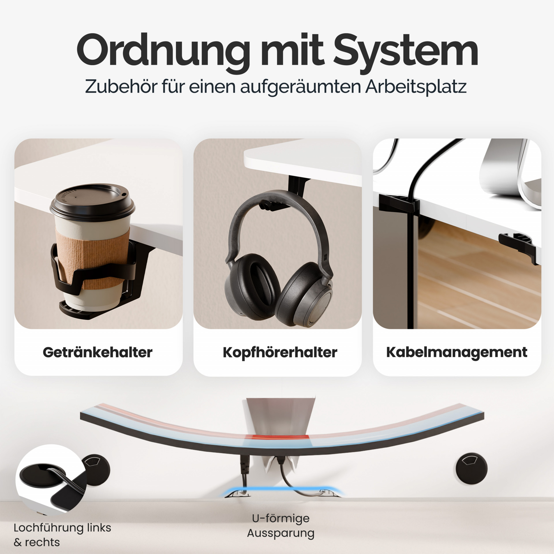 Höhenverstellbarer Schreibtisch Weiß 160x75x73-118cm
