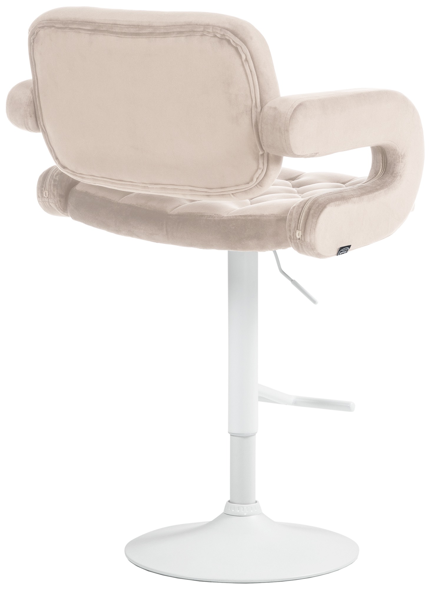 Barhocker Dublin Samt weiß, creme