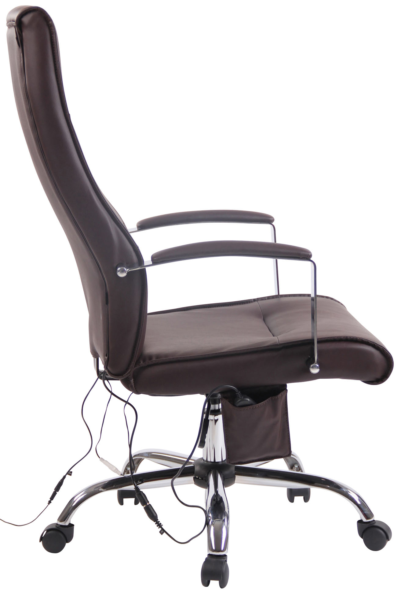 Bürostuhl Portland Kunstleder mit Massagefunktion, braun