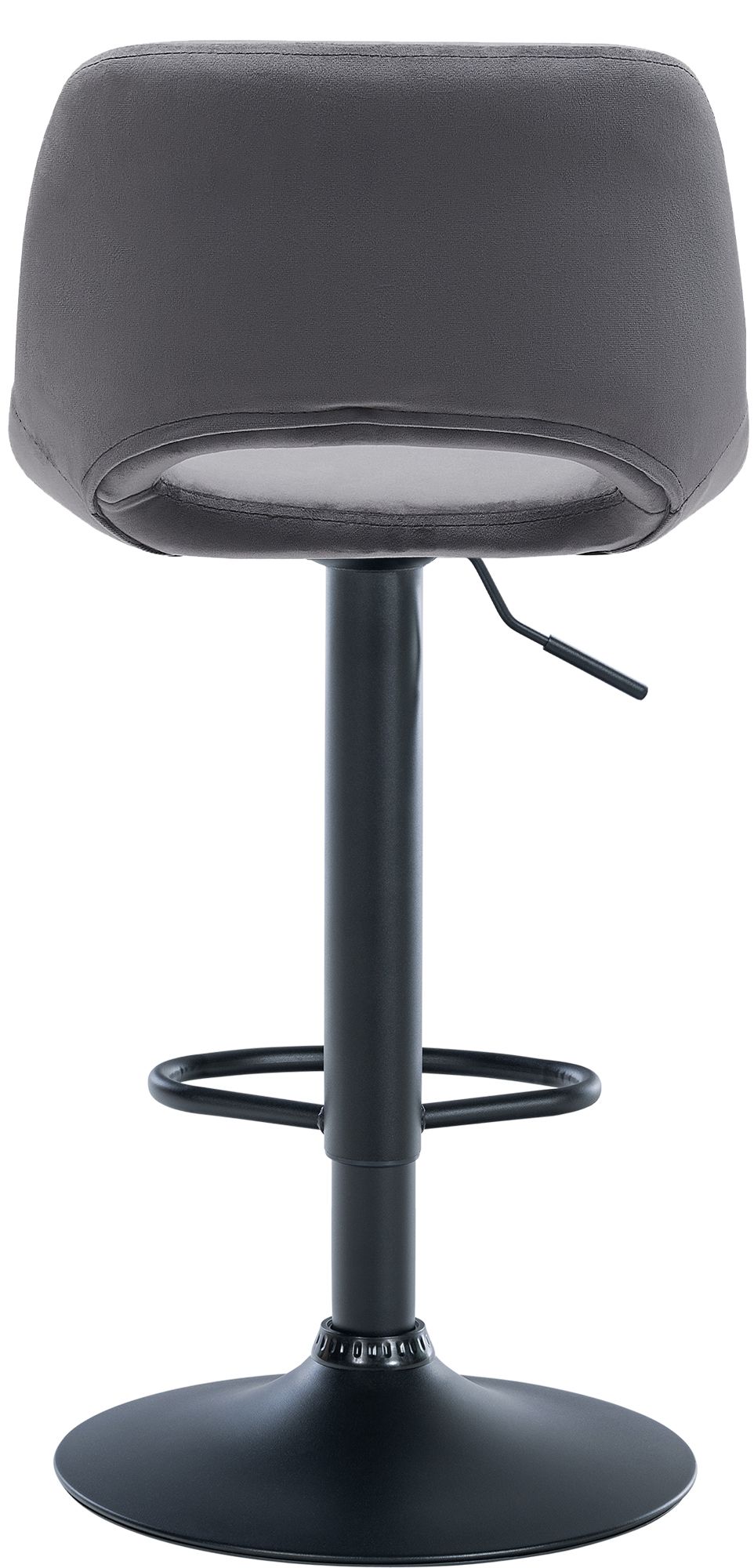 2er Set Barhocker Camden Samt schwarz, dunkelgrau