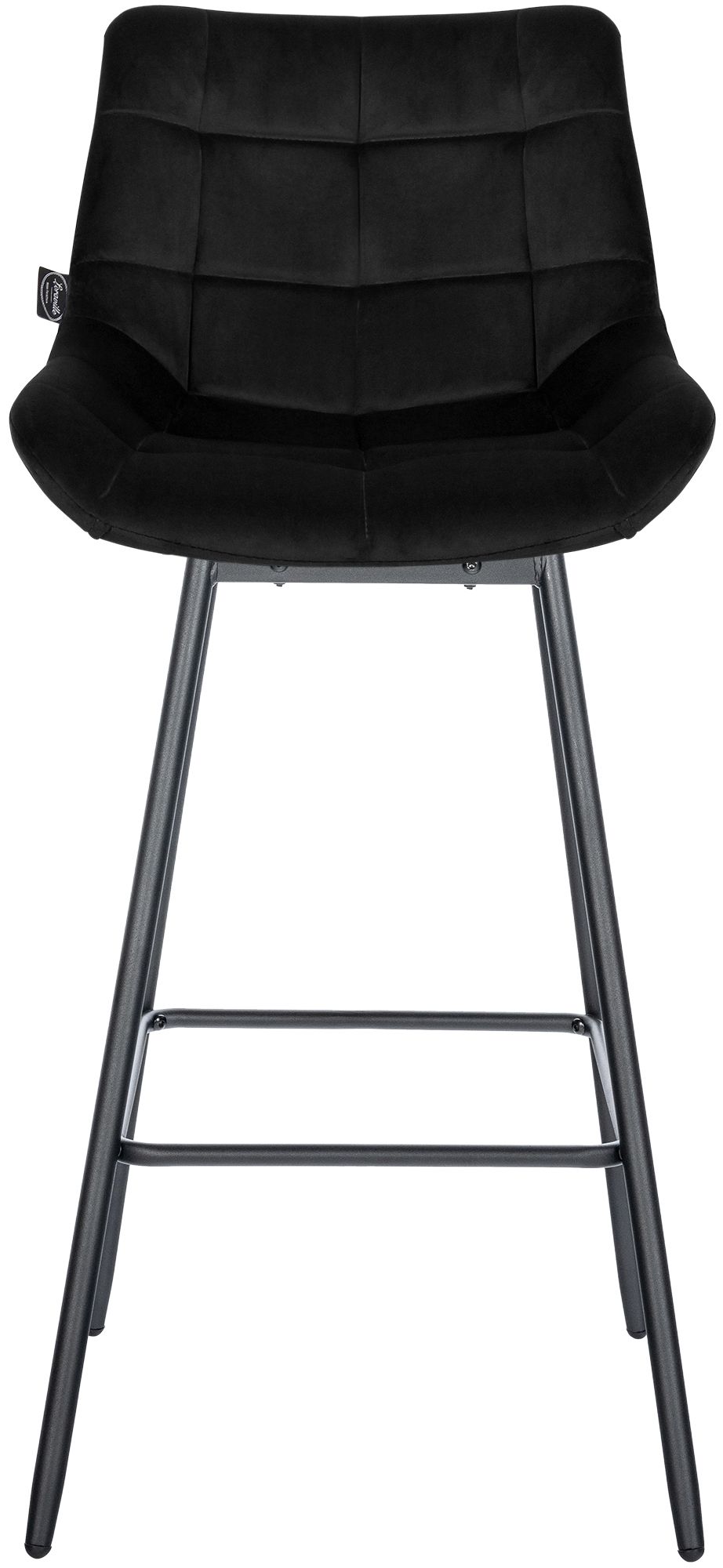 4er Set Barhocker Weston Schwenkbar Samt, schwarz