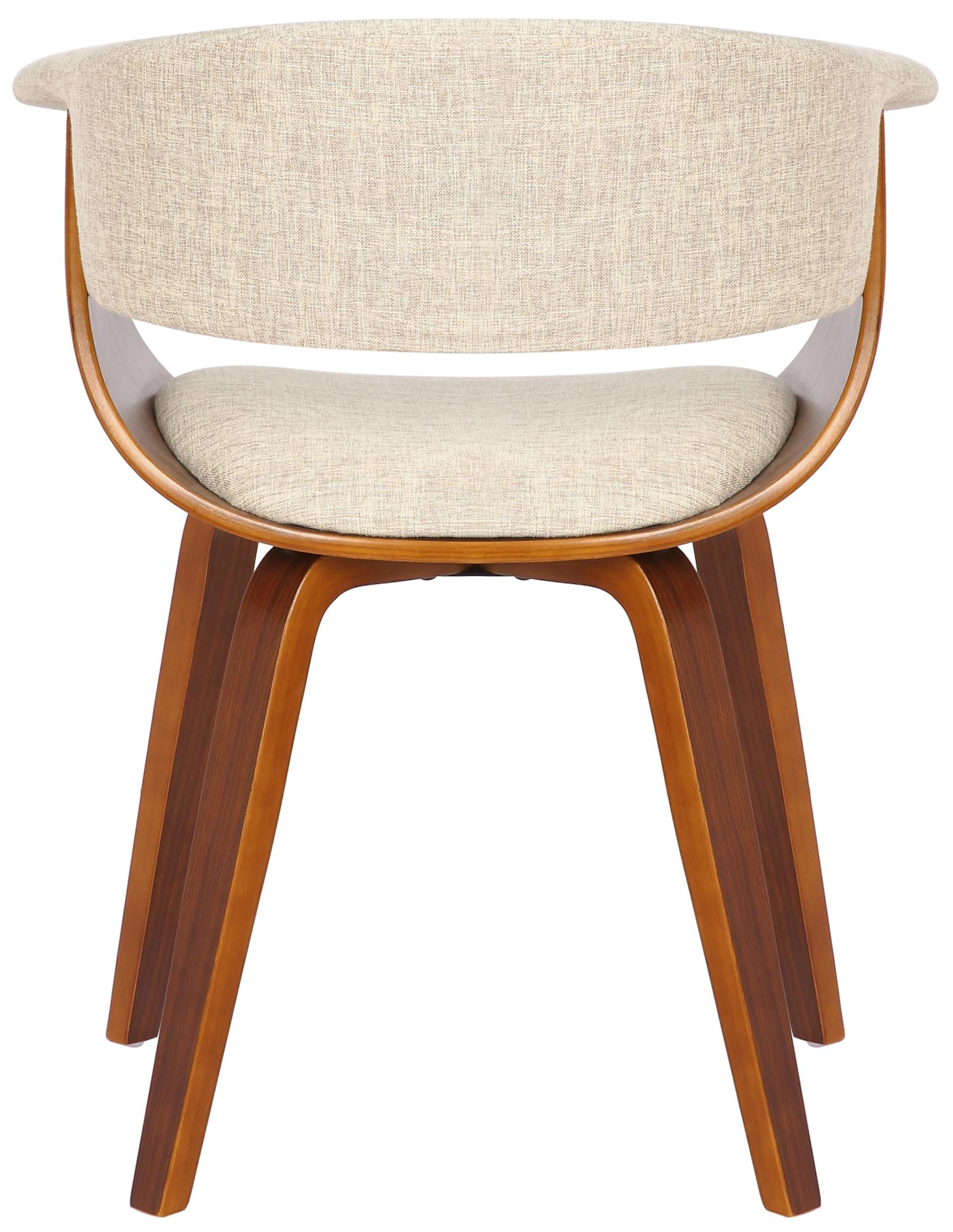 2er Set Stühle Bruce Stoff, walnuss/creme