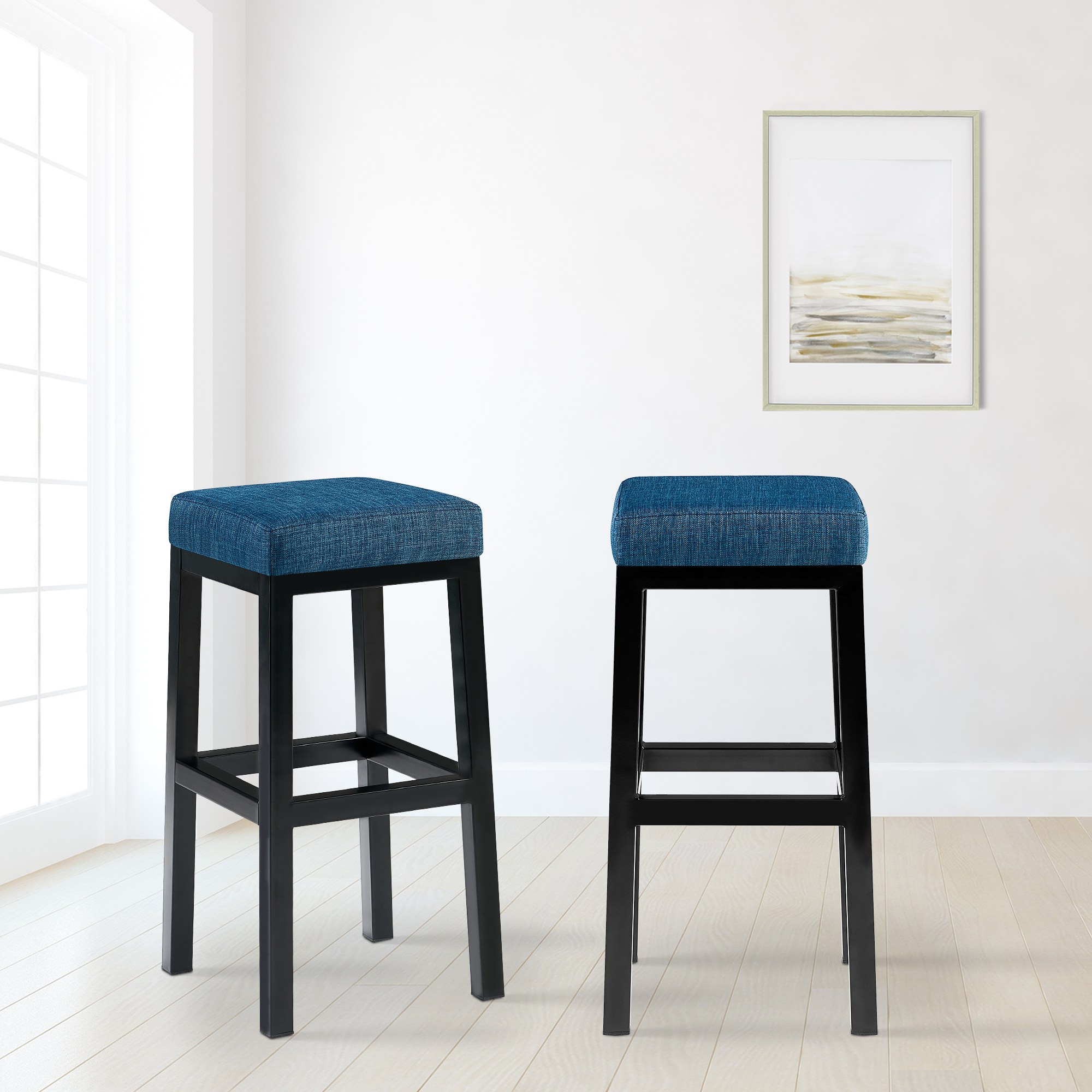Barhocker Taylor B80 Stoff, blau