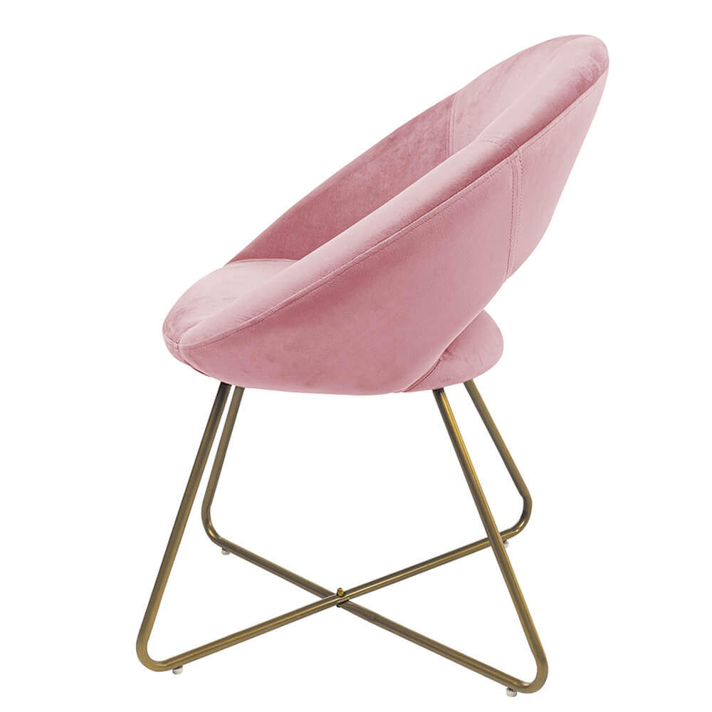 Samtstuhl SELESA - Rosa