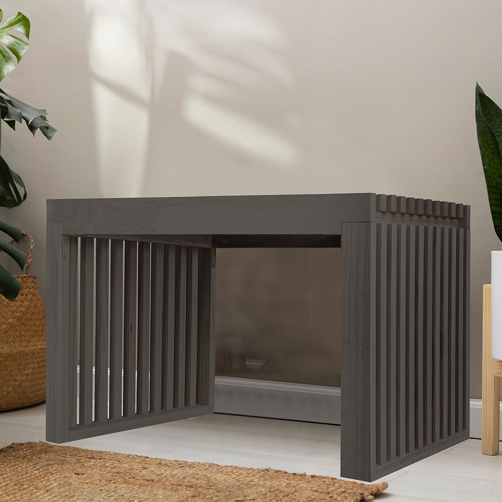 Sitzbank aus Holz LORA Schwarz - 78 cm