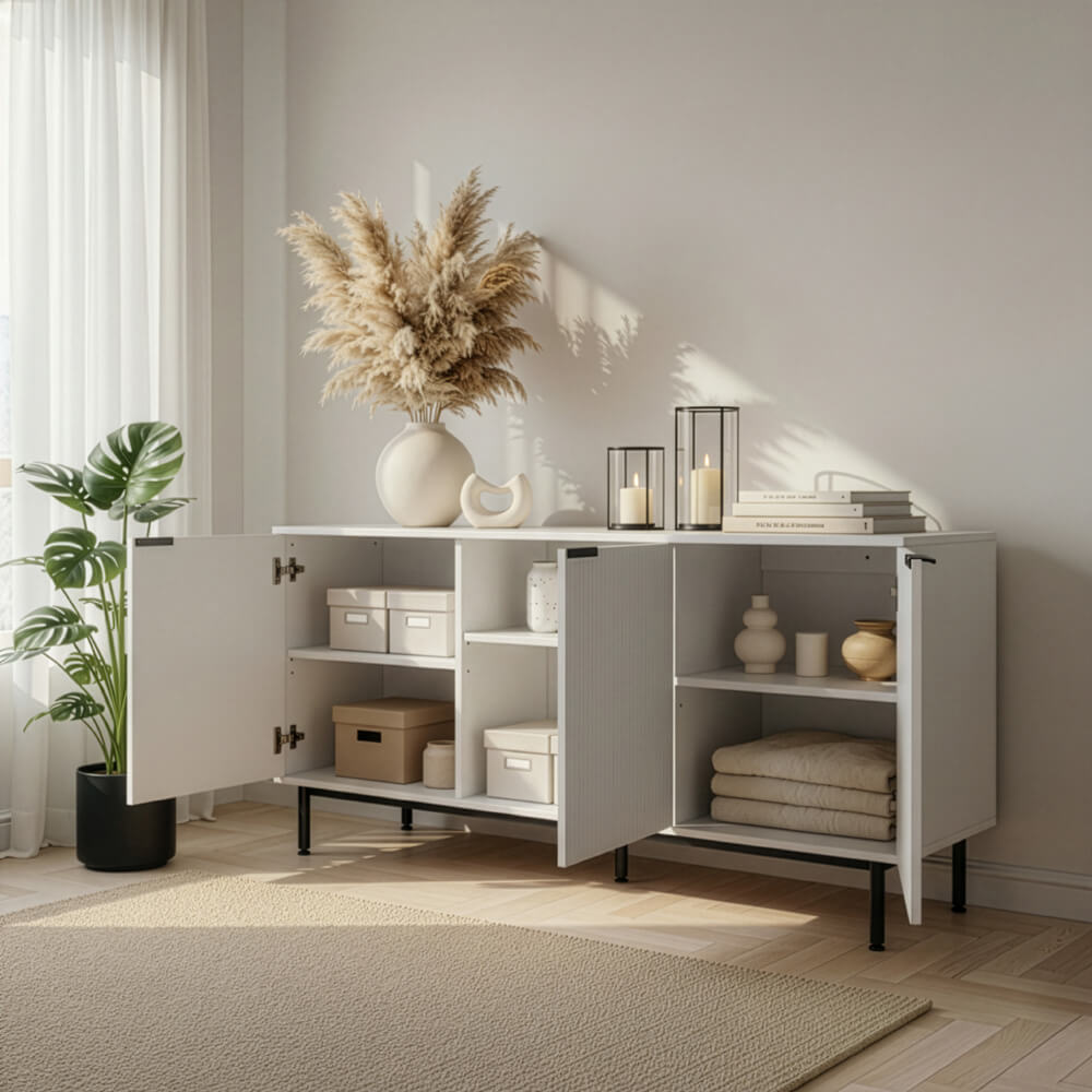 Sideboard NYLA Weiß - 154 x 73 cm