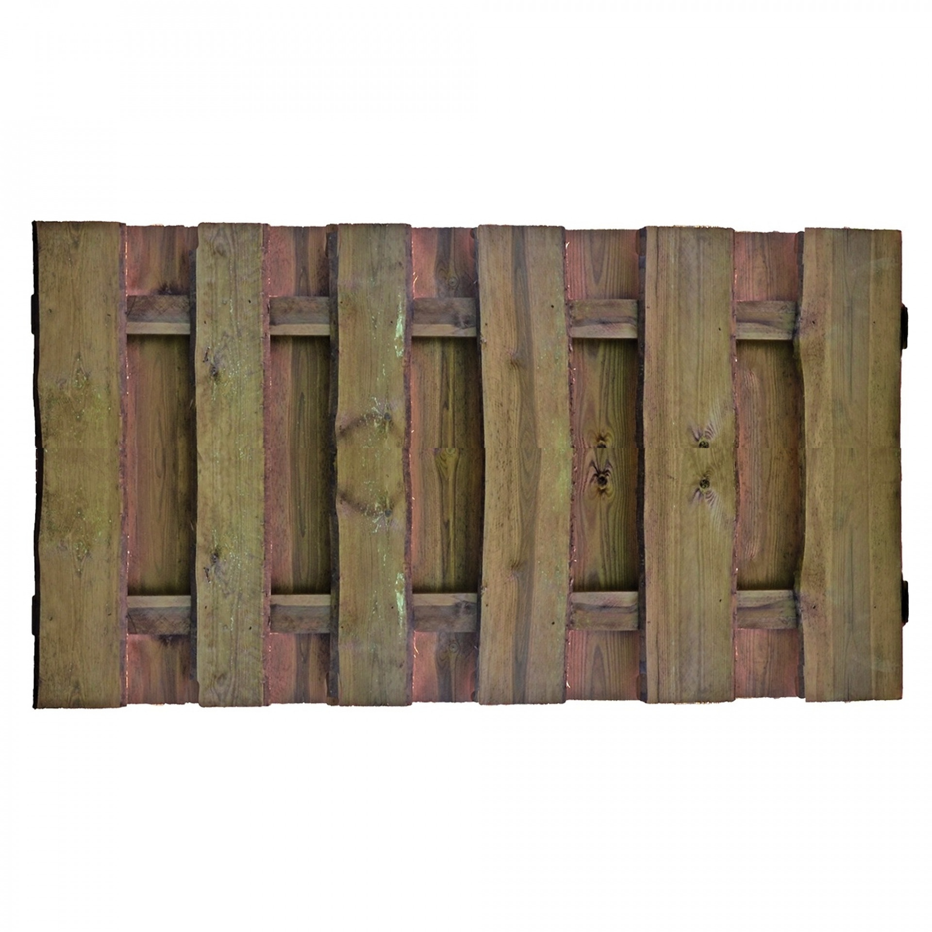SEELAND-Serie kdi-braun, 180 x 90 cm, Bretter sägerau, ca. 16mm, Riegel 30/80 mm, mit Baumkante