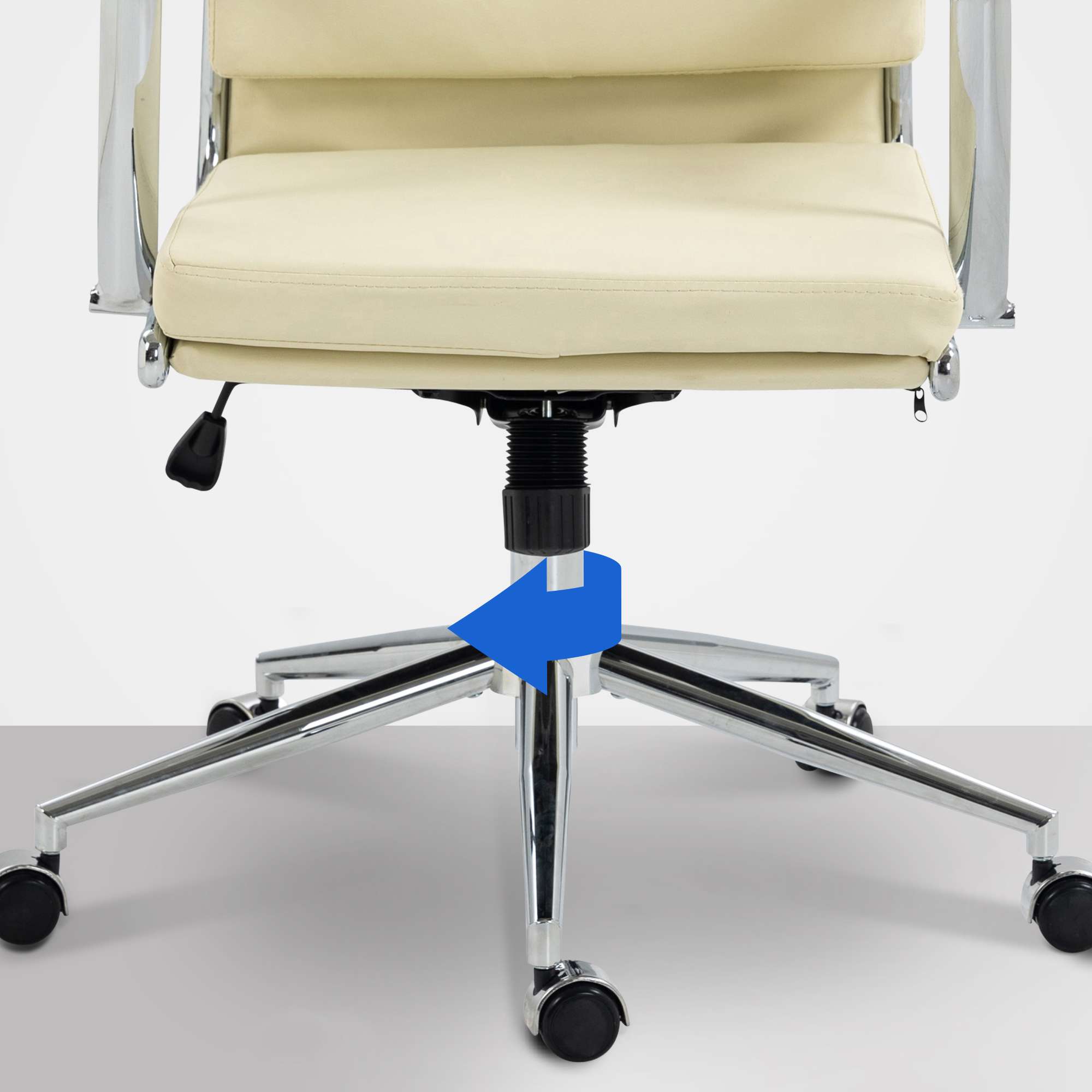 Bürostuhl Cleveland Kunstleder, creme