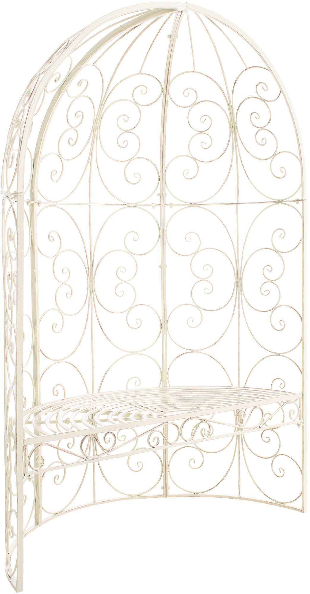 Halbpavillon Rosie mit Sitzbank, antik-creme
