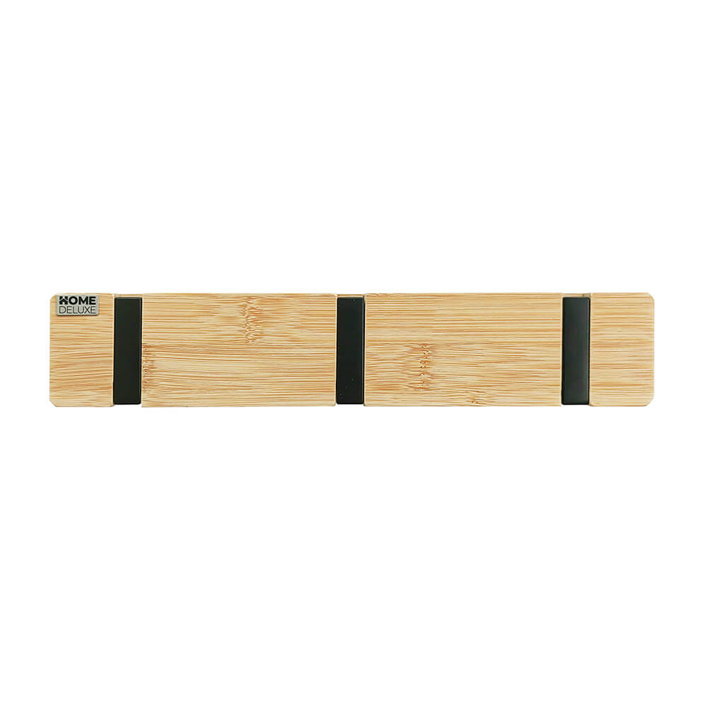 Garderobenleiste HOOK inkl. Haken und Magnete - Bambus