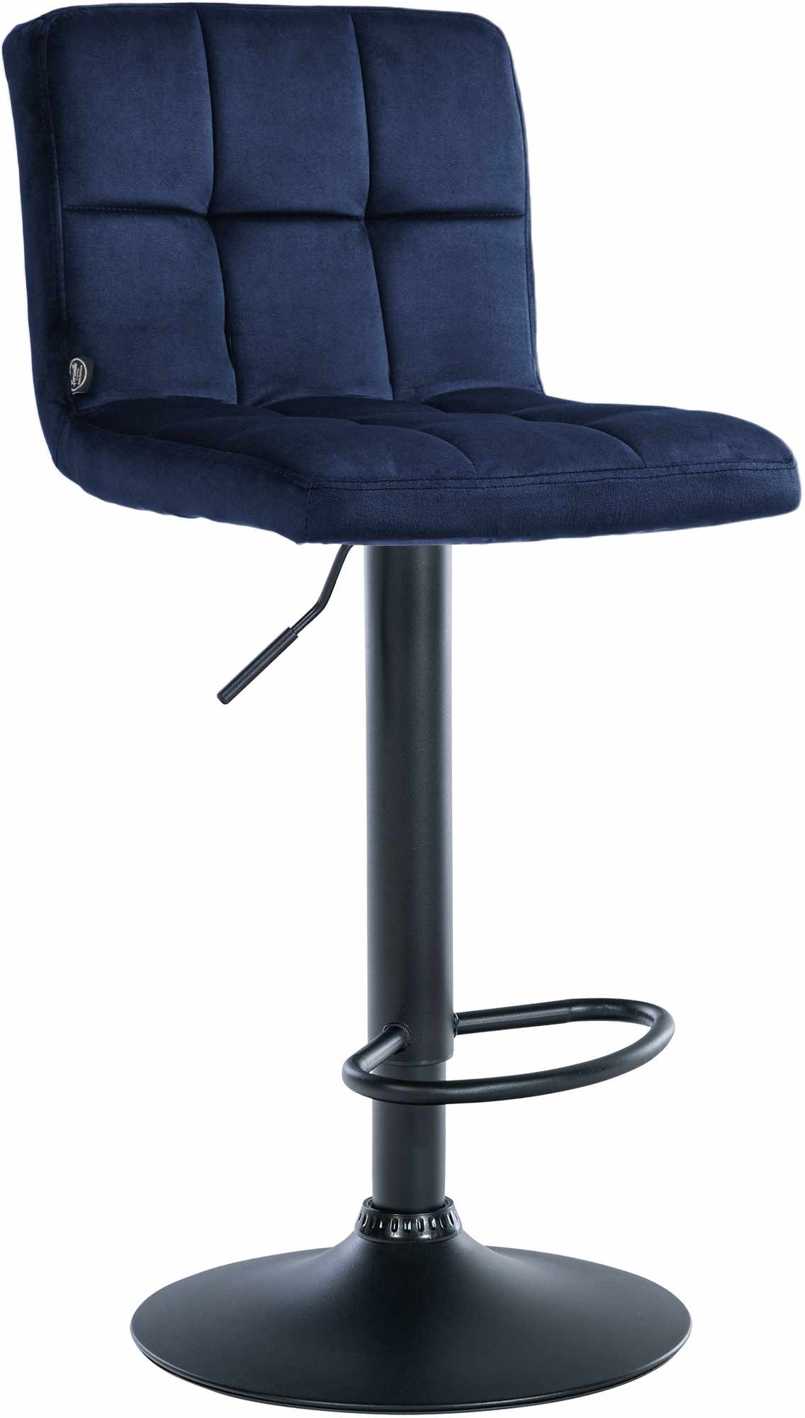 Barhocker Peru Samt schwarz, blau
