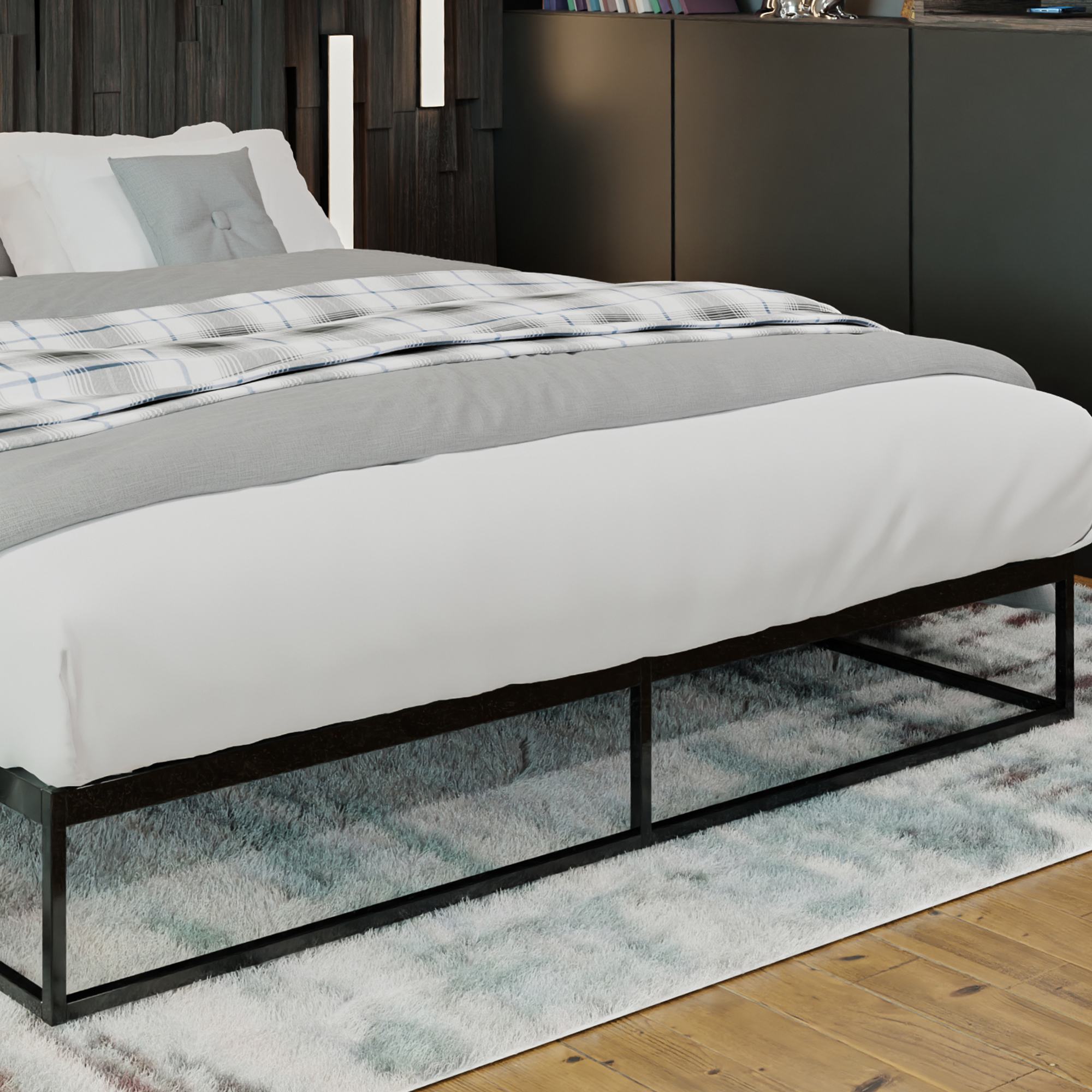 Metallbett Scala 200x180x25 cm, schwarz