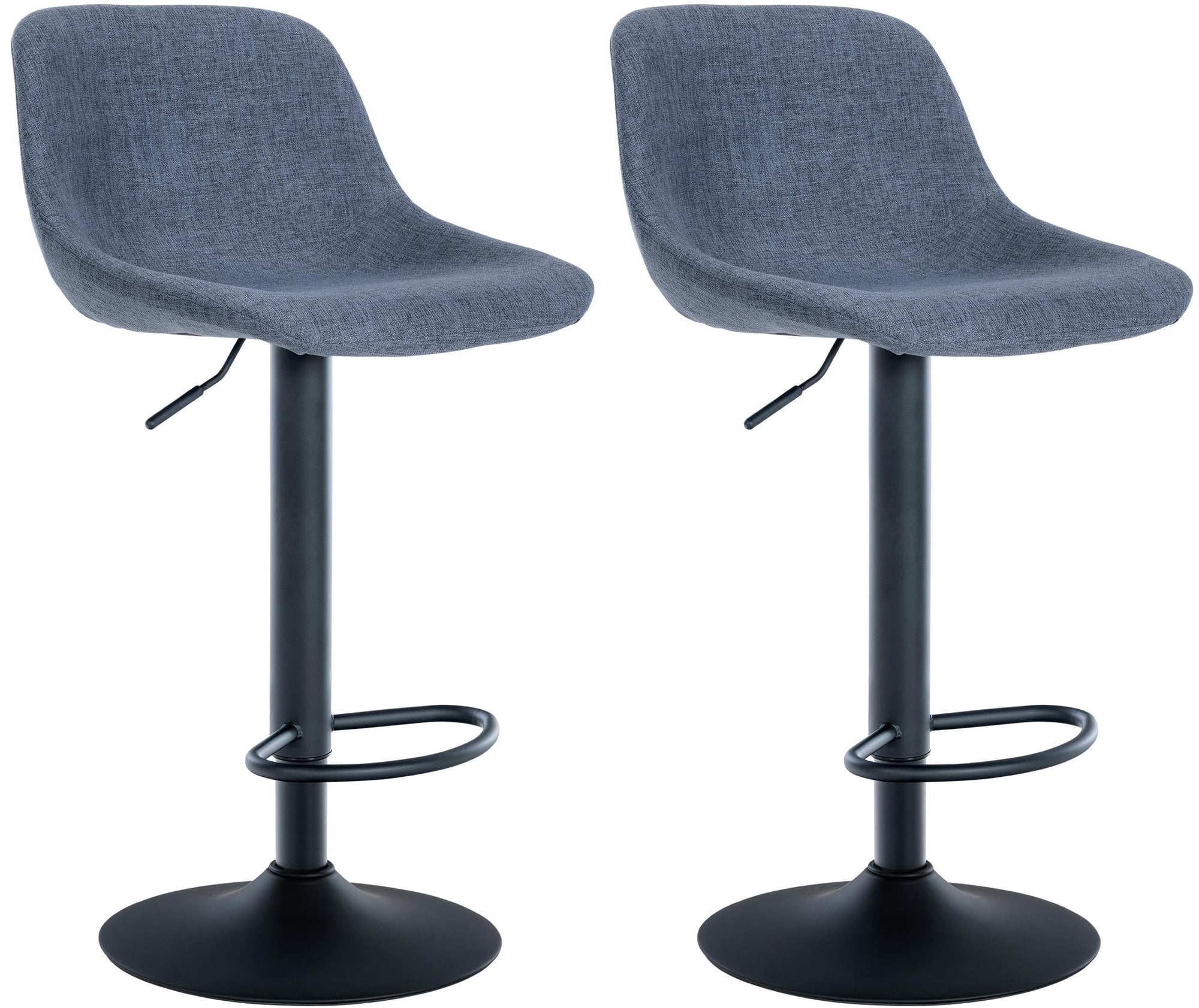 2er Set Barhocker Loft Stoff, blau