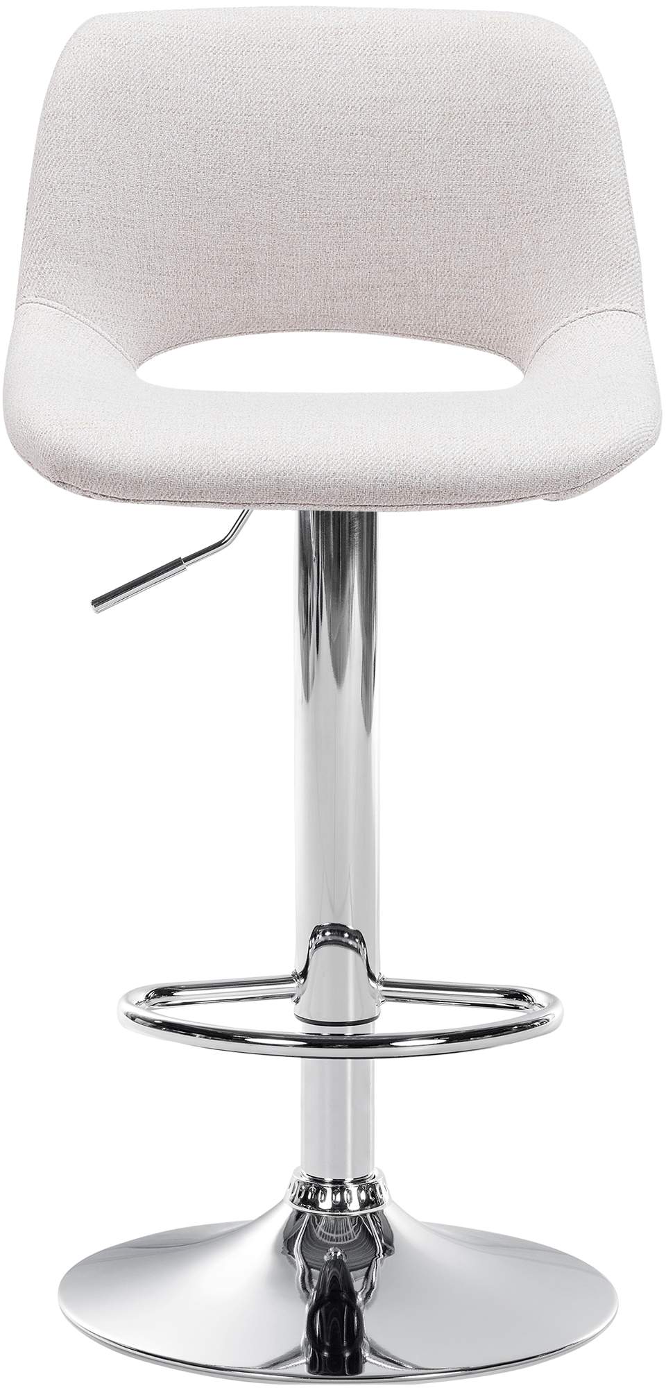 Barhocker Camden Stoff chrom, creme