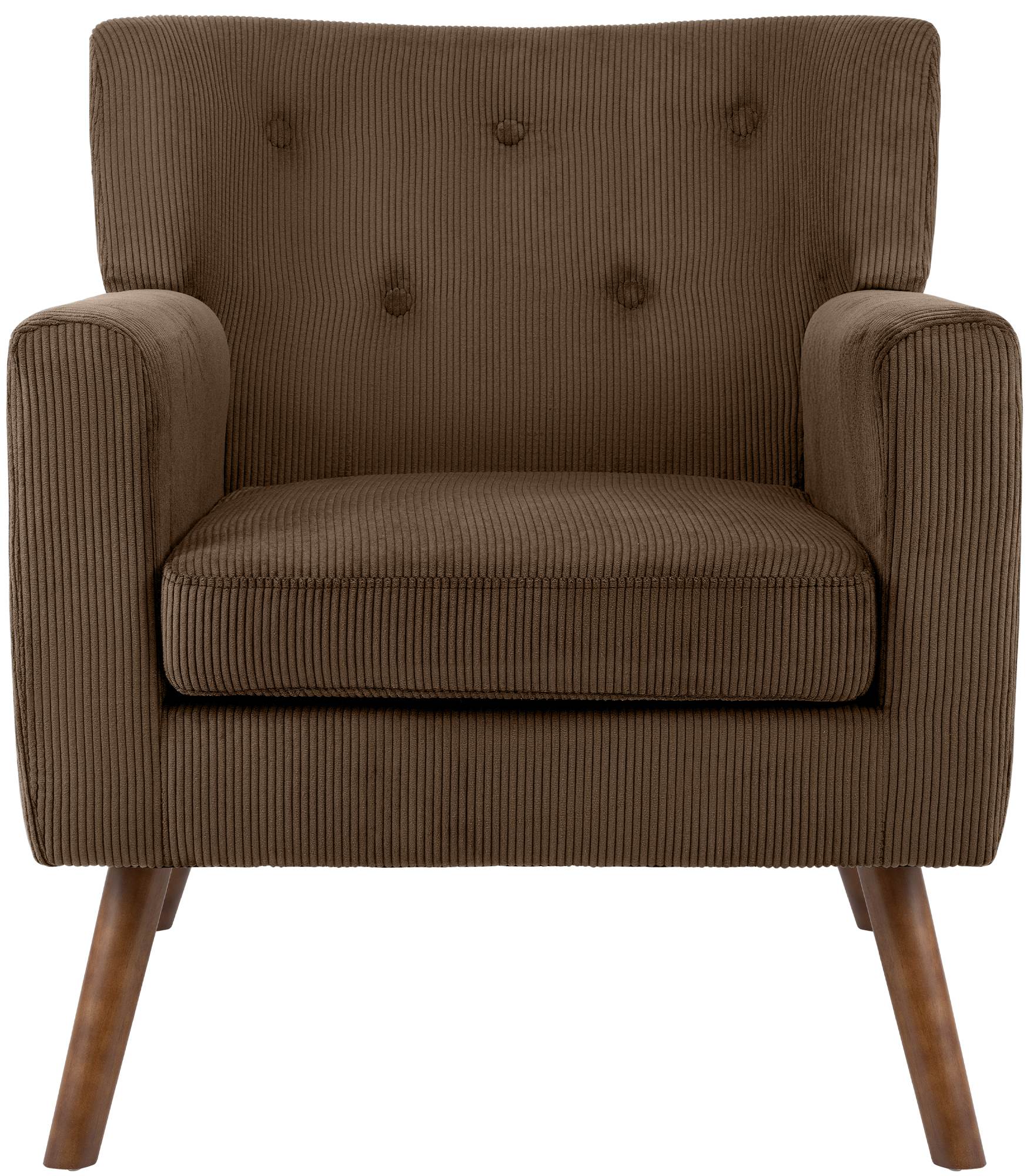 Sessel Kioni Cord, dunkelbraun
