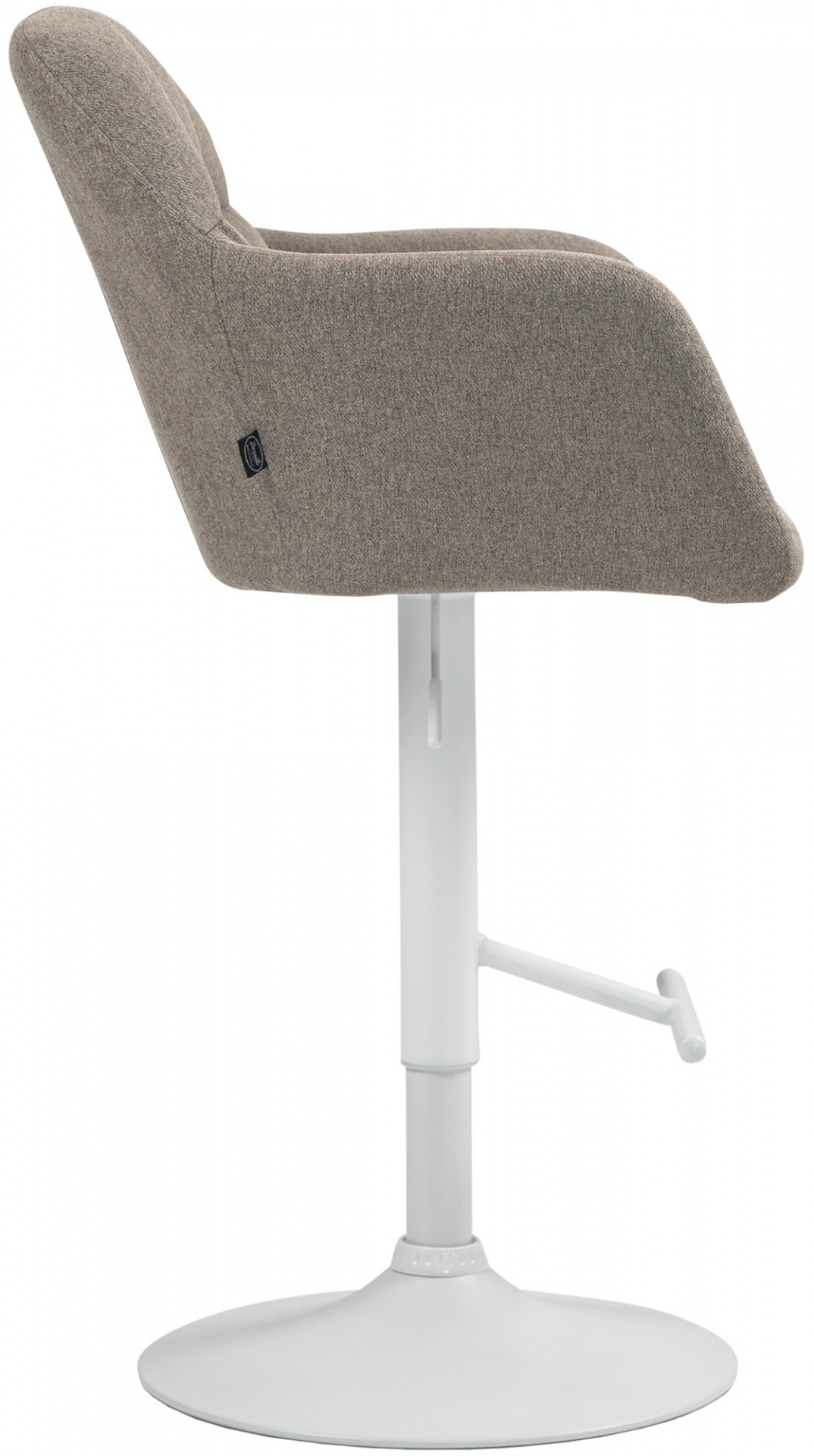 Barhocker Natoma Stoff weiß, taupe