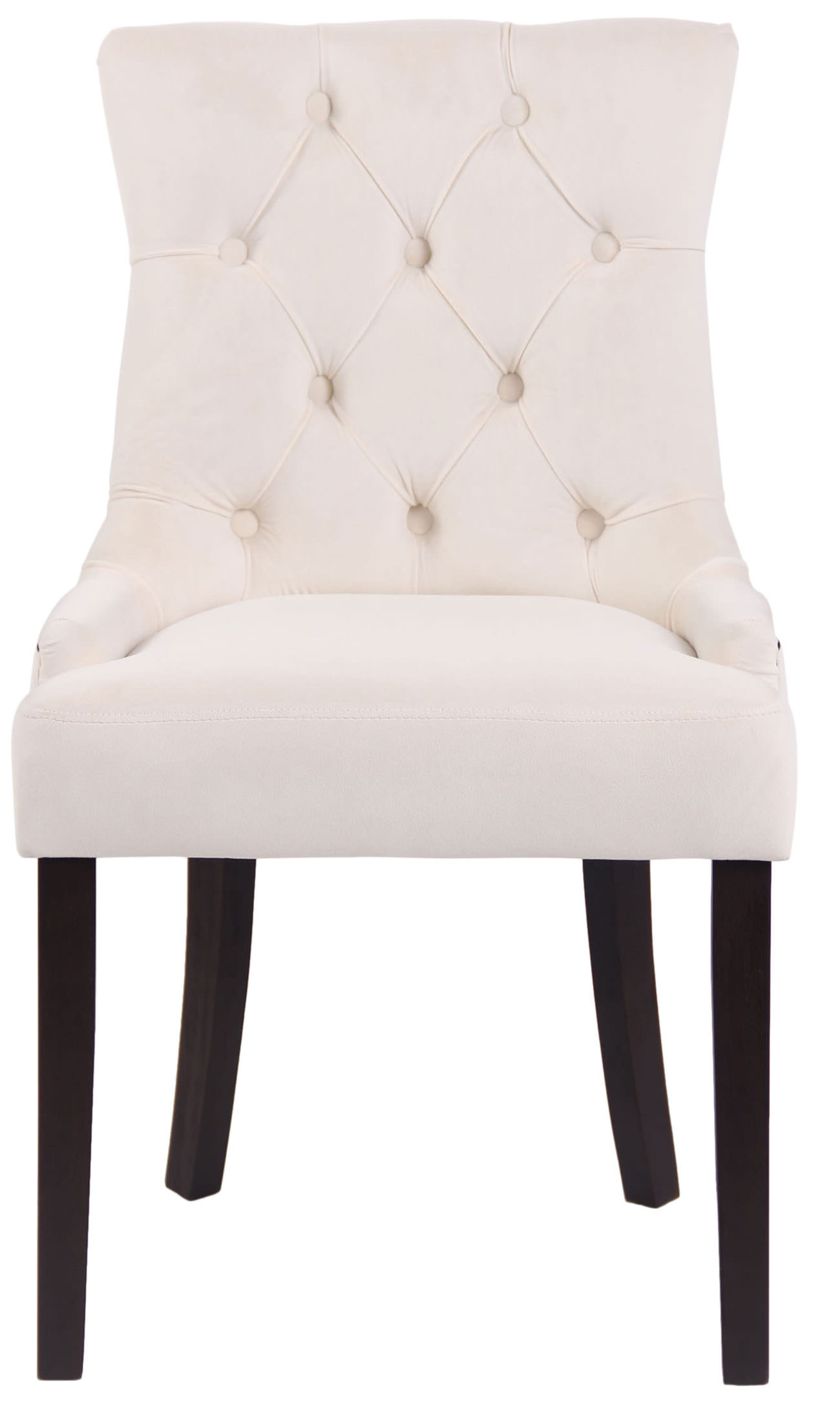 Esszimmerstuhl Aberdeen Samt antik, creme