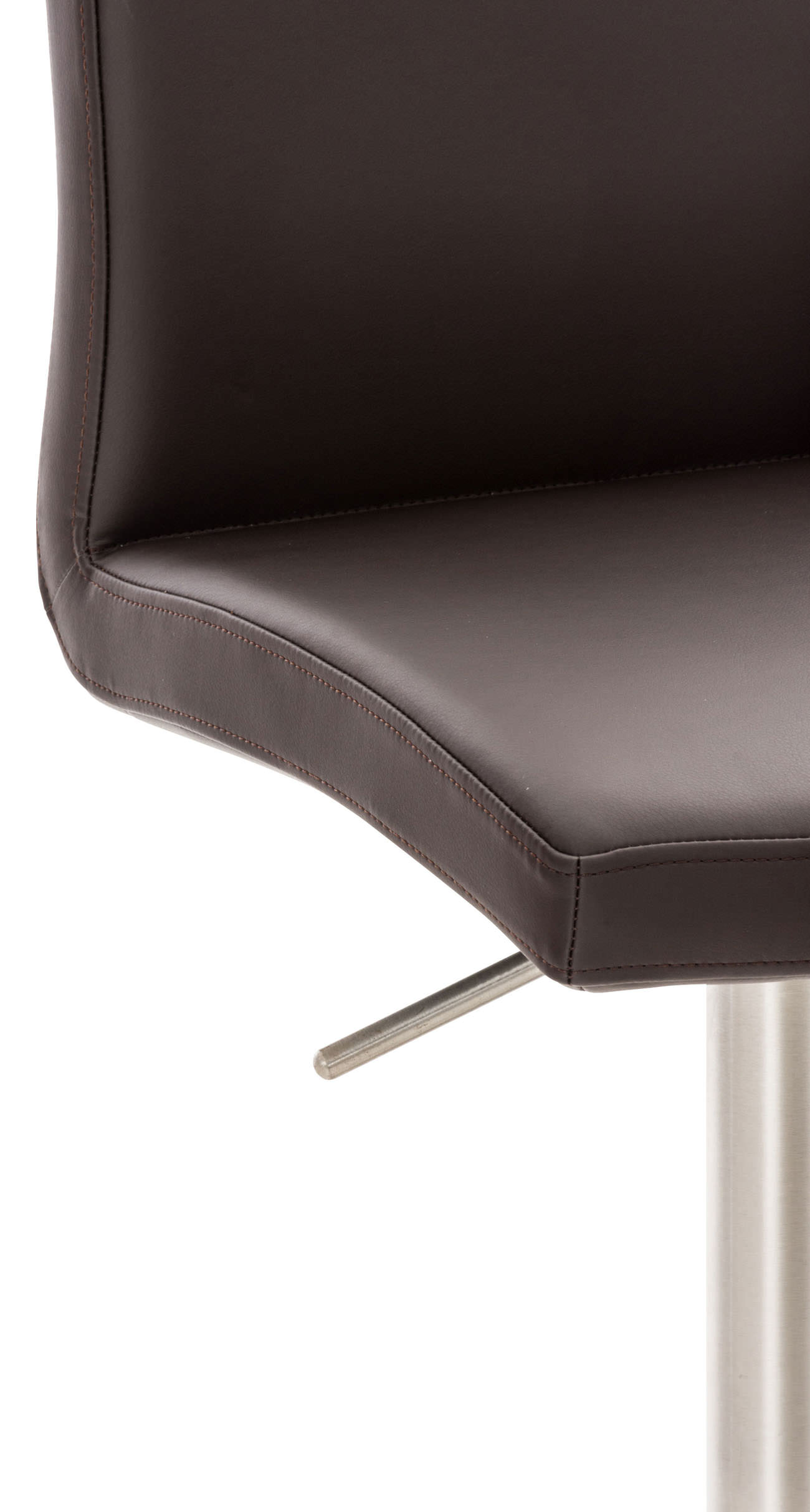 Barhocker Cadiz Kunstleder edelstahl, braun