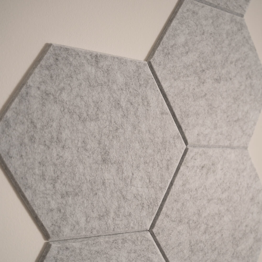 Akustikplatten Hexagon selbstklebend SILENT - 20er Set Hellgrau