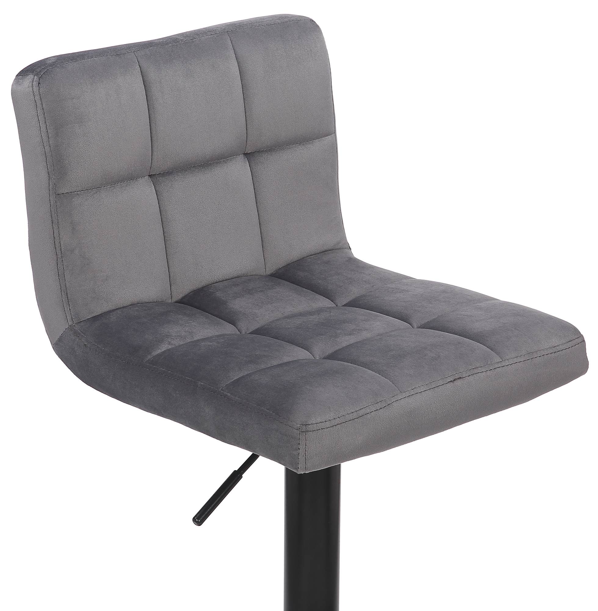 4er Set Barhocker Feni Samt, grau