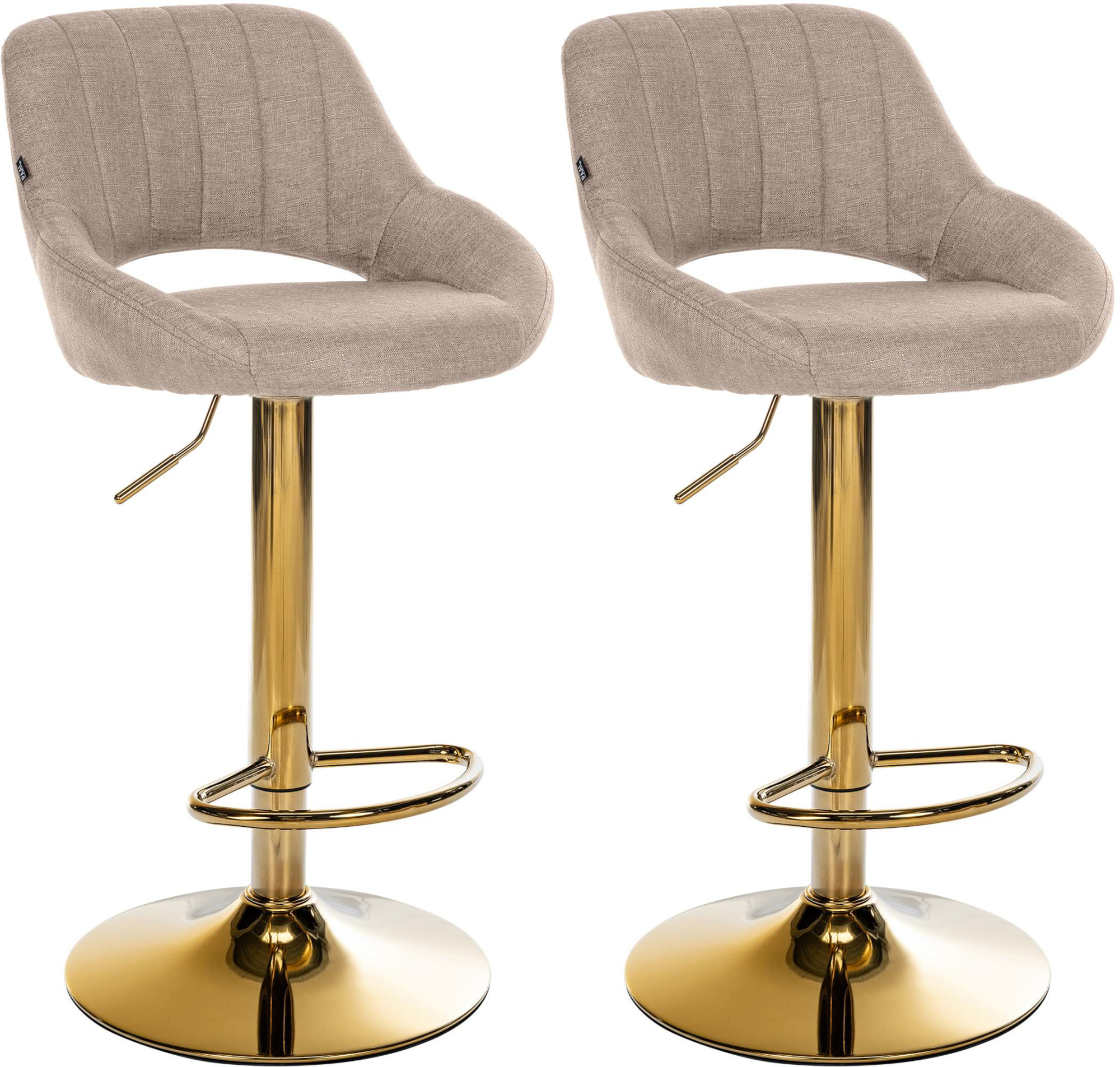 2er Set Barhocker Milet Stoff G, taupe