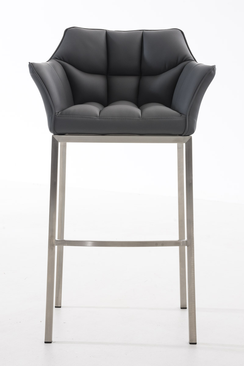 Barhocker Damaso E mit 4-Fuß Gestell, grau