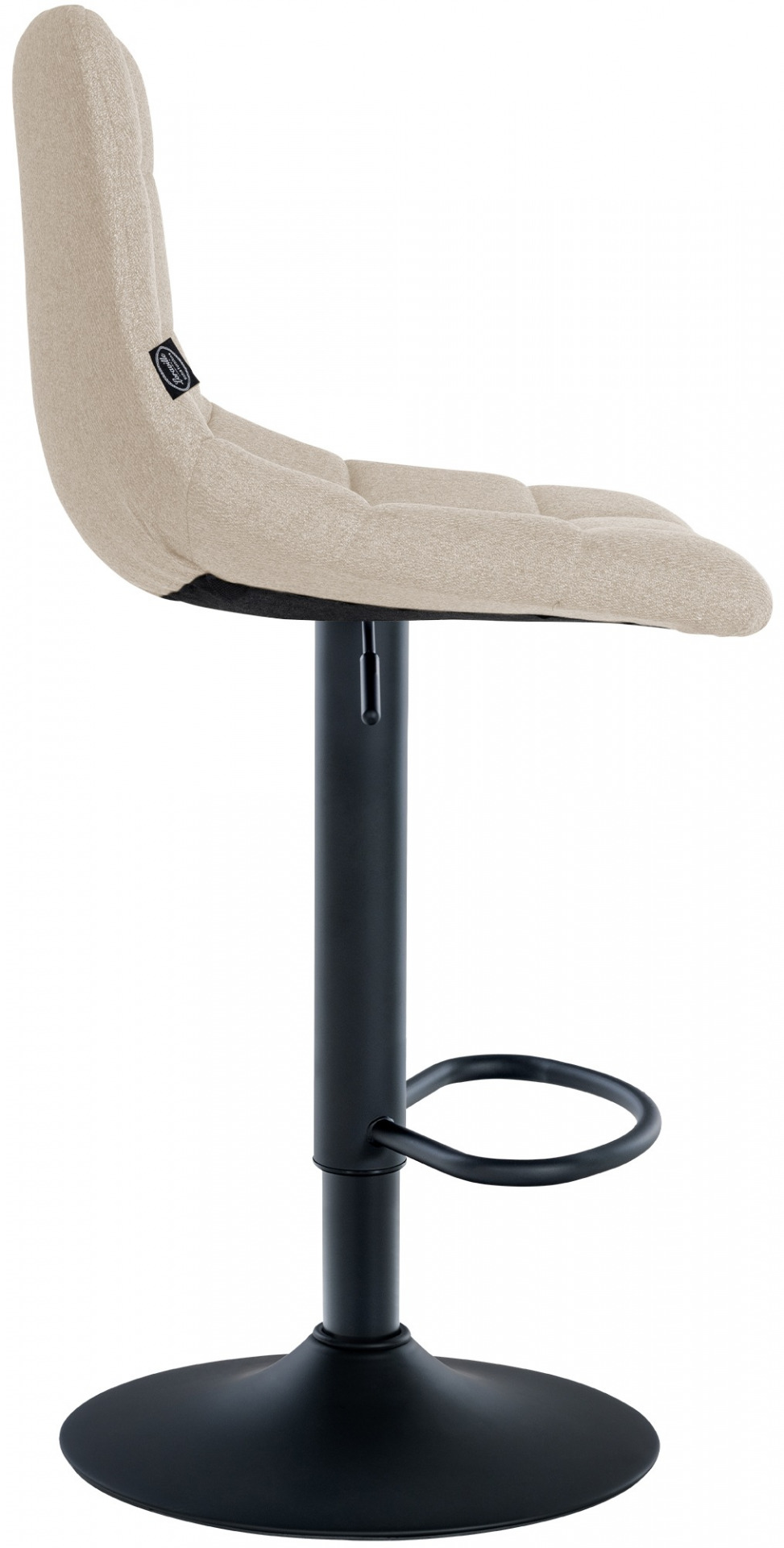 Barhocker Jerry Stoff schwarz, creme