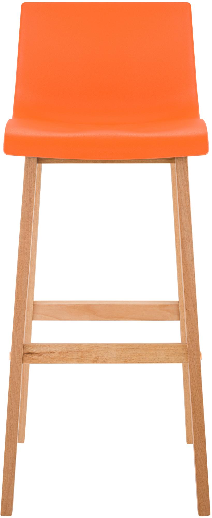 Barhocker Hoover Natura 4-Fuß Gestell, orange