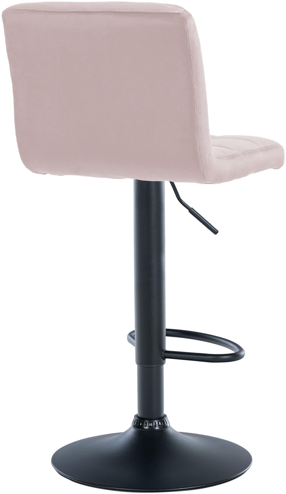 Barhocker Peru Samt schwarz, rosa