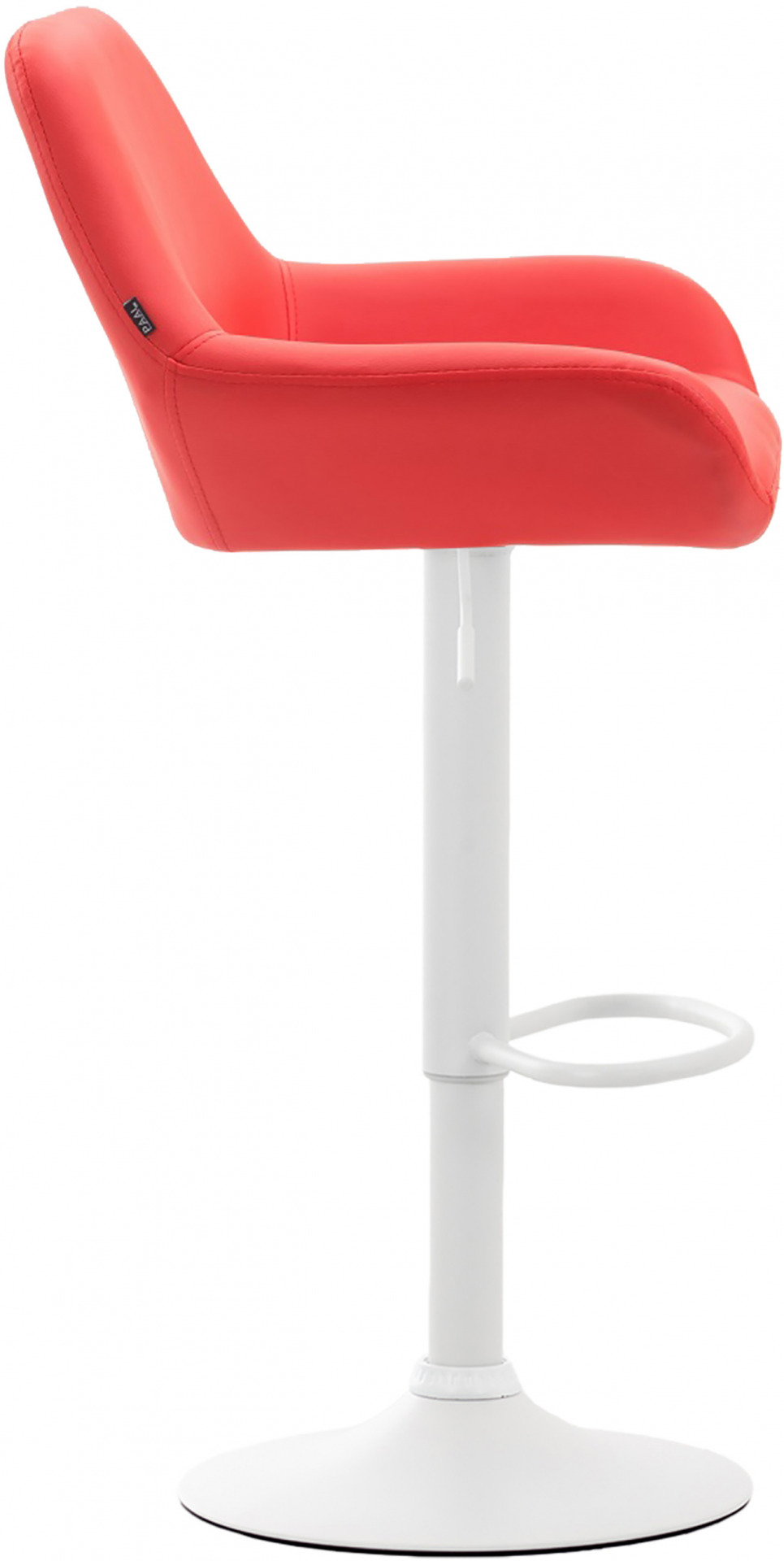 Barhocker Braga Kunstleder weiß, rot
