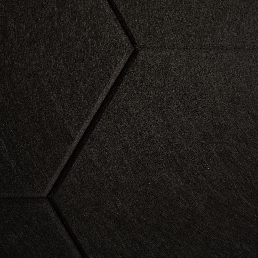 Akustikplatten Hexagon selbstklebend SILENT - 5er Set Schwarz