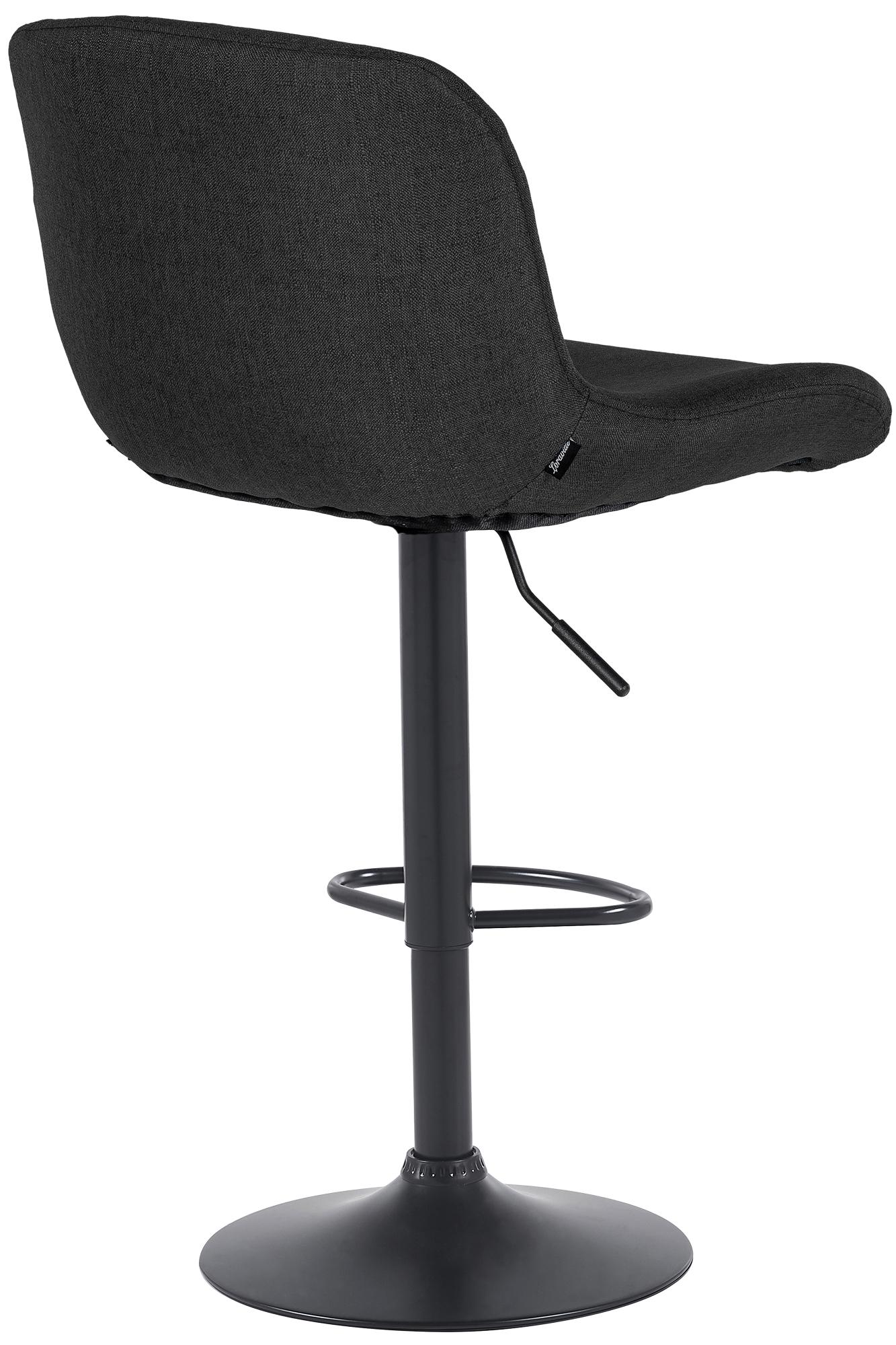 2er Set Barhocker Solon Schwarz Stoff, schwarz