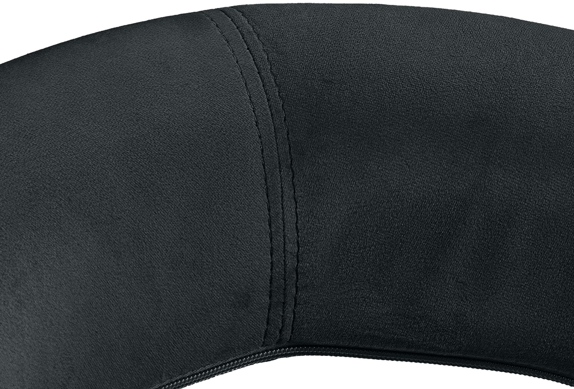 Barhocker Olinda Samt chrom, schwarz