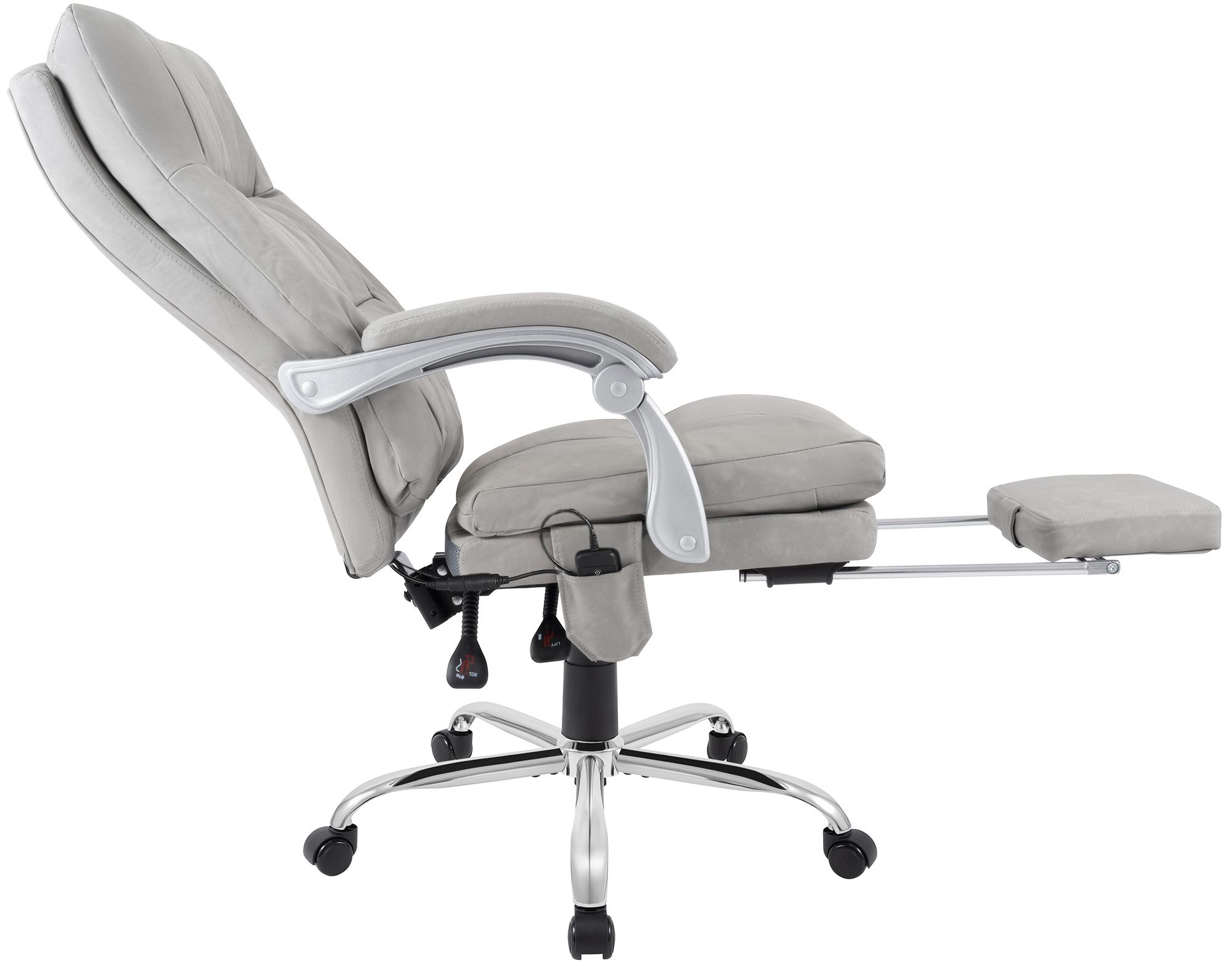 Bürostuhl Sirba mit Massagefunktion Kunstleder, grau