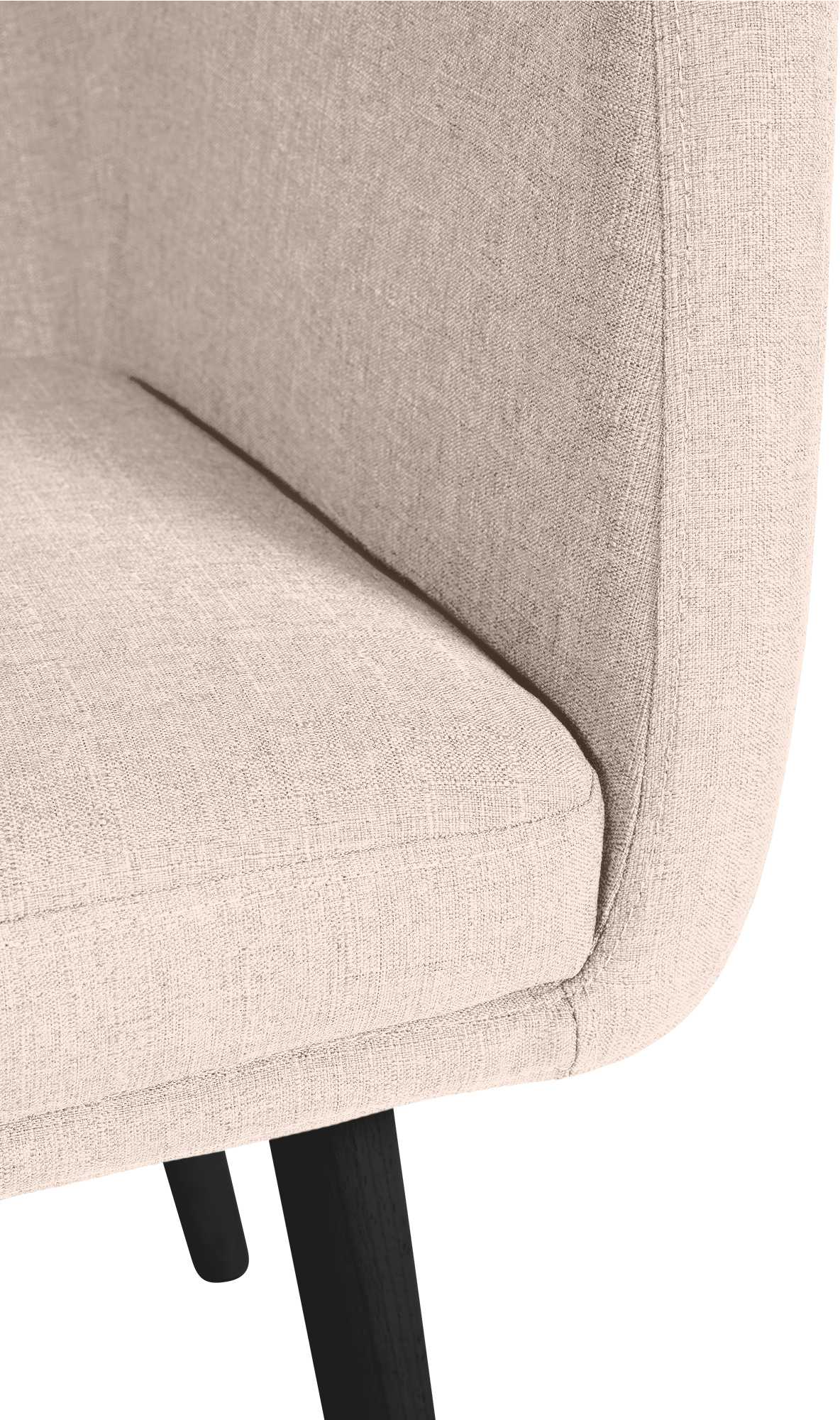 Besucherstuhl Utrecht Stoff schwarz, beige