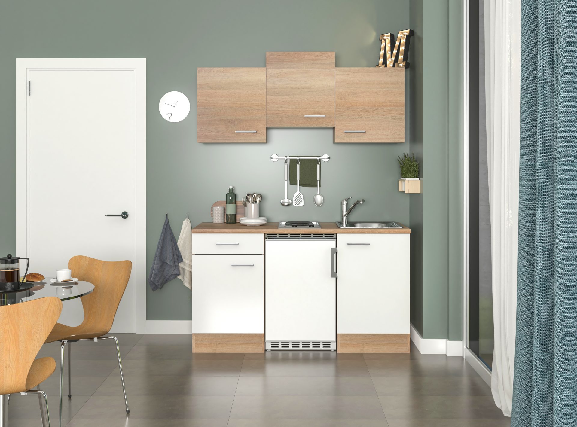 Singleküche SAMOA 150 cm mit E-Geräten