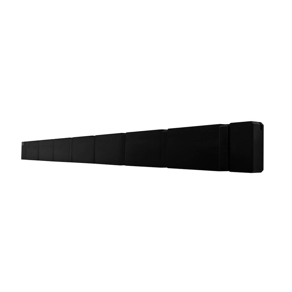 Garderobenleiste HOOK inkl. Haken und Magnete - Schwarz