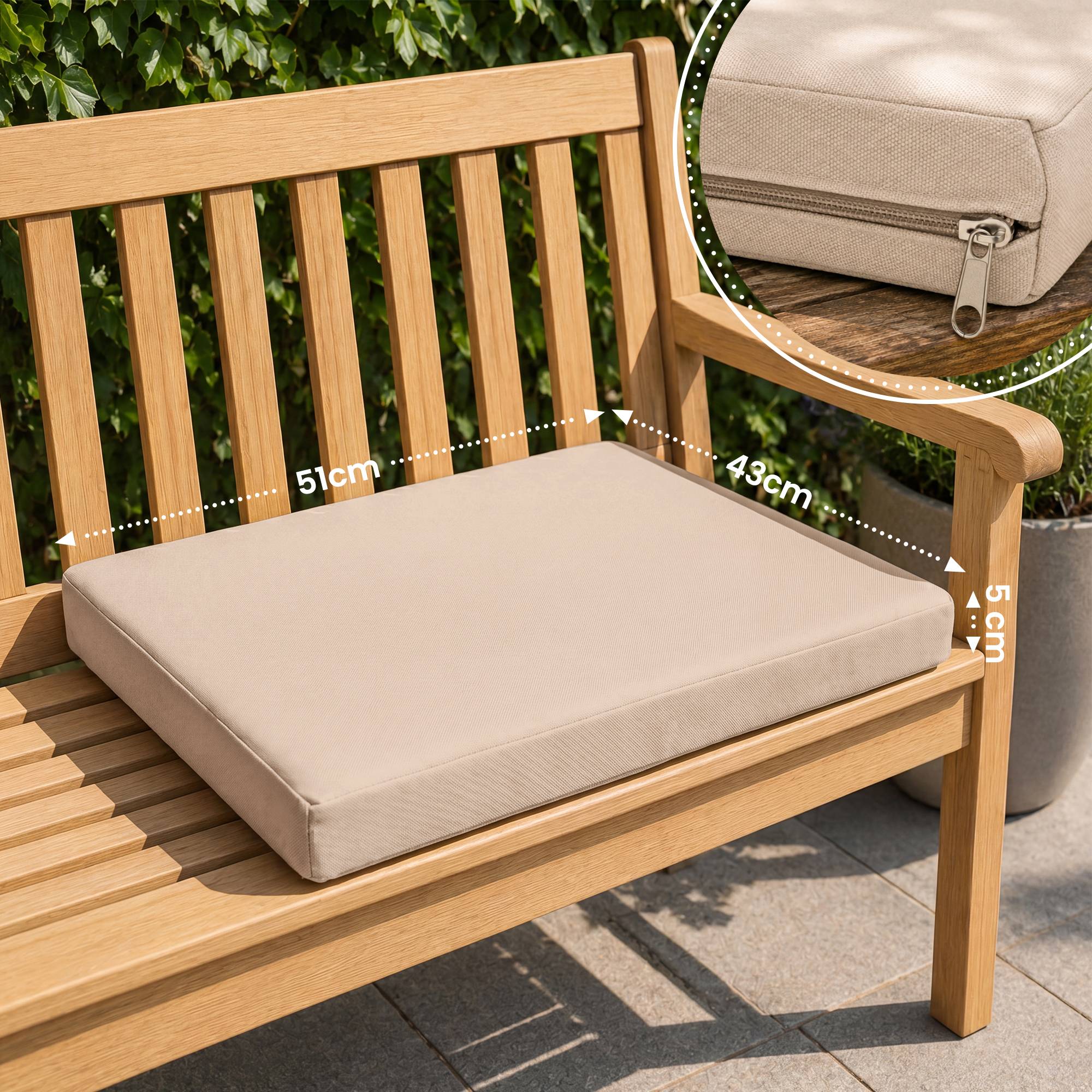 Sitzkissen Stuhl Lotta, creme