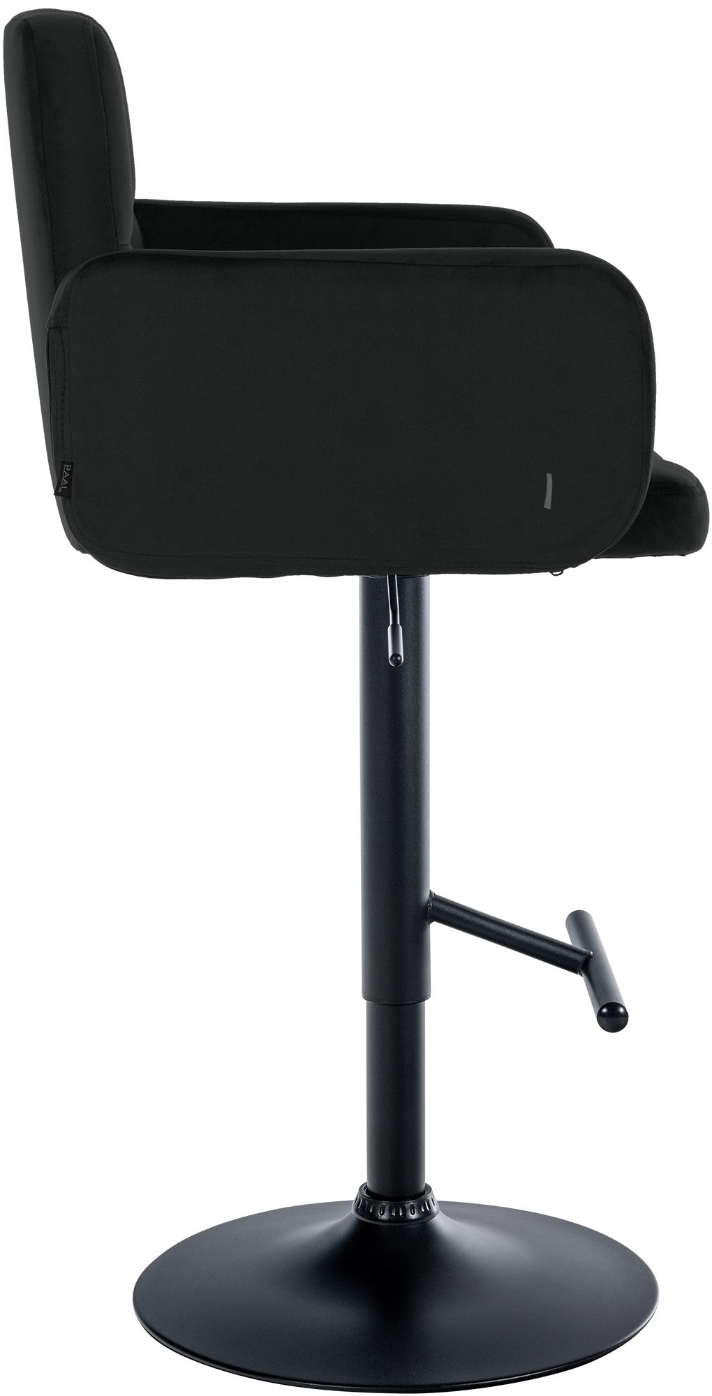 Barhocker Los Angeles Samt schwarz, schwarz
