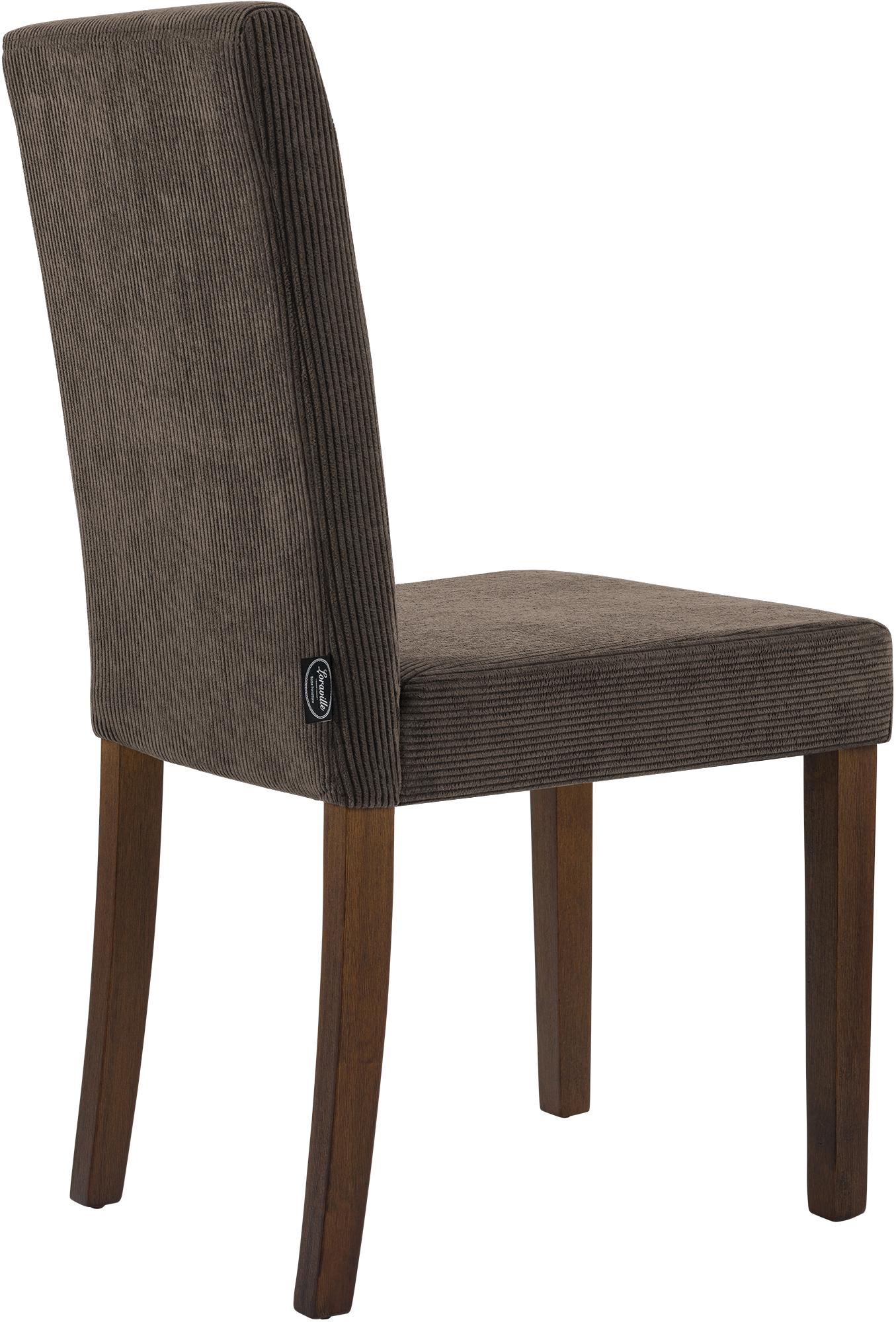 2er Set Esszimmerstuhl Ina Cord antik dunkel, braun