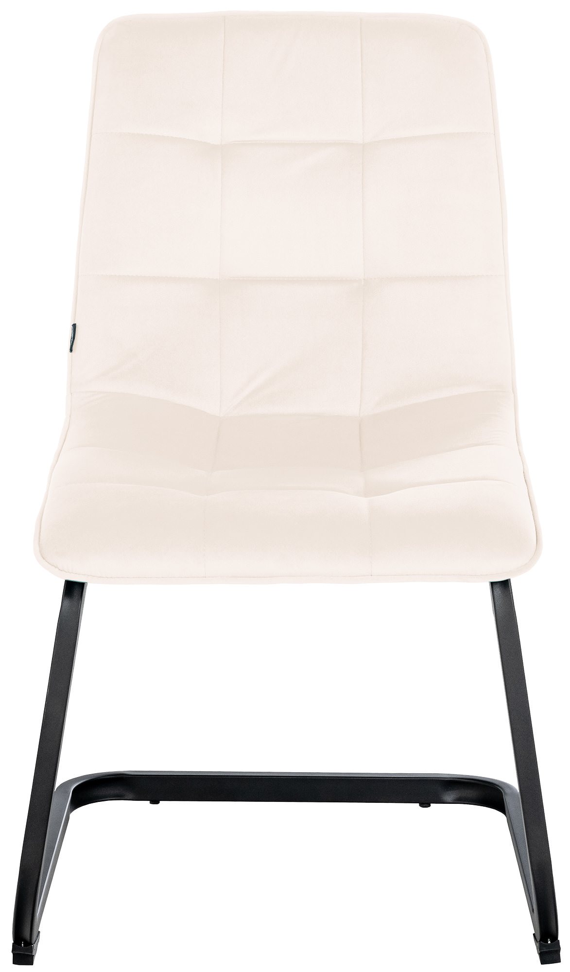2er Set Esszimmerstuhl Vermont Samt, creme