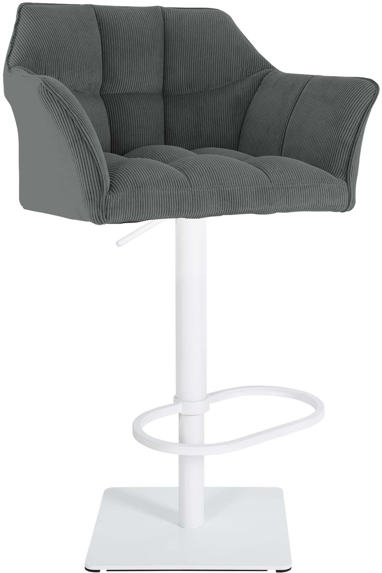 Barhocker Damaso W Cord, grau