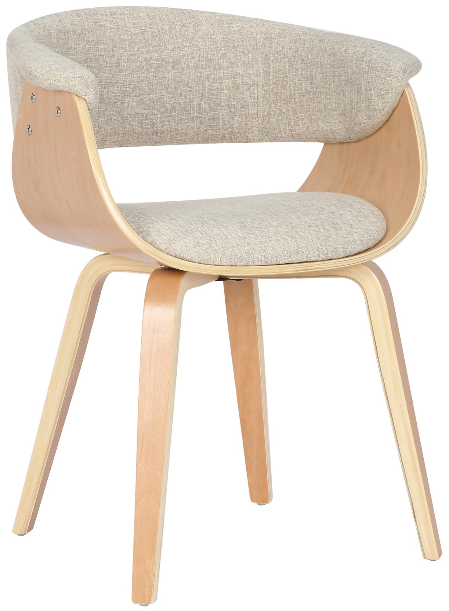 Stuhl Bruce Stoff natura, creme