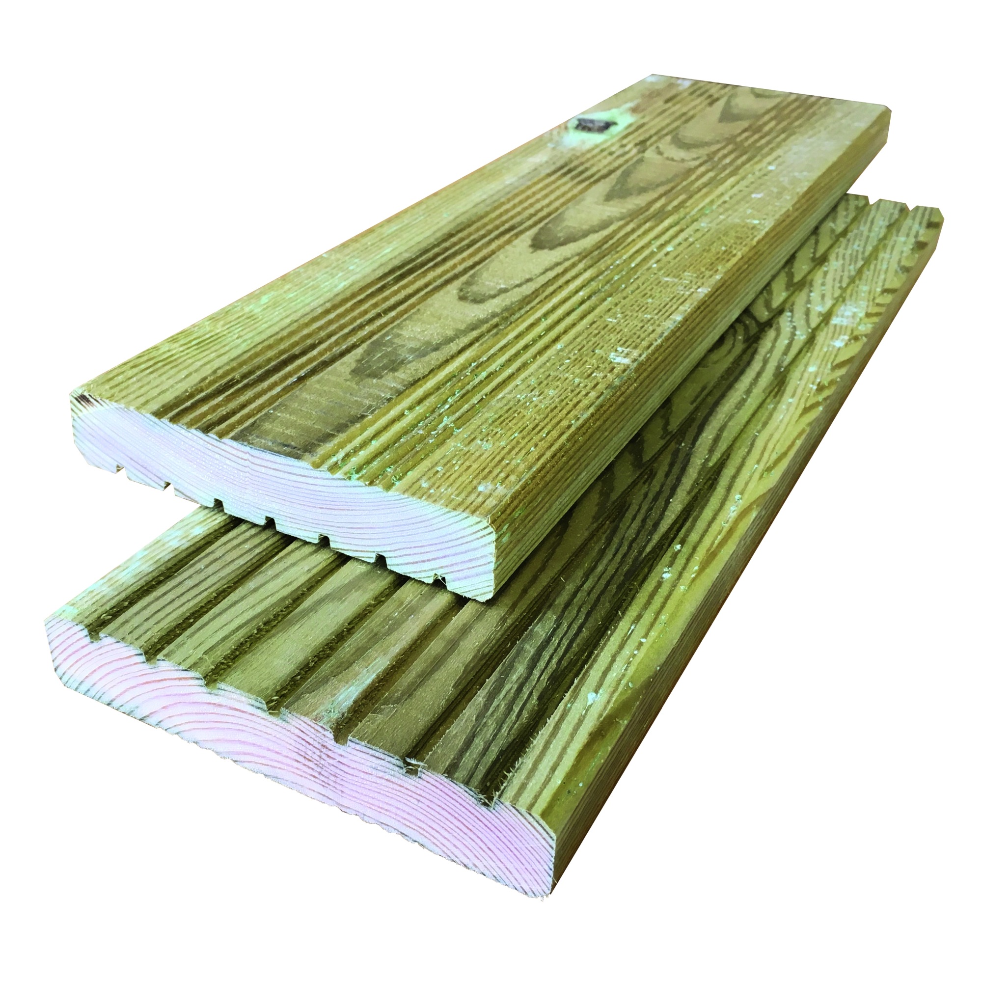 526572 Terrassendiele, 25 x 145 x 3000 mm, kdi grün, genutet / französisches Profil