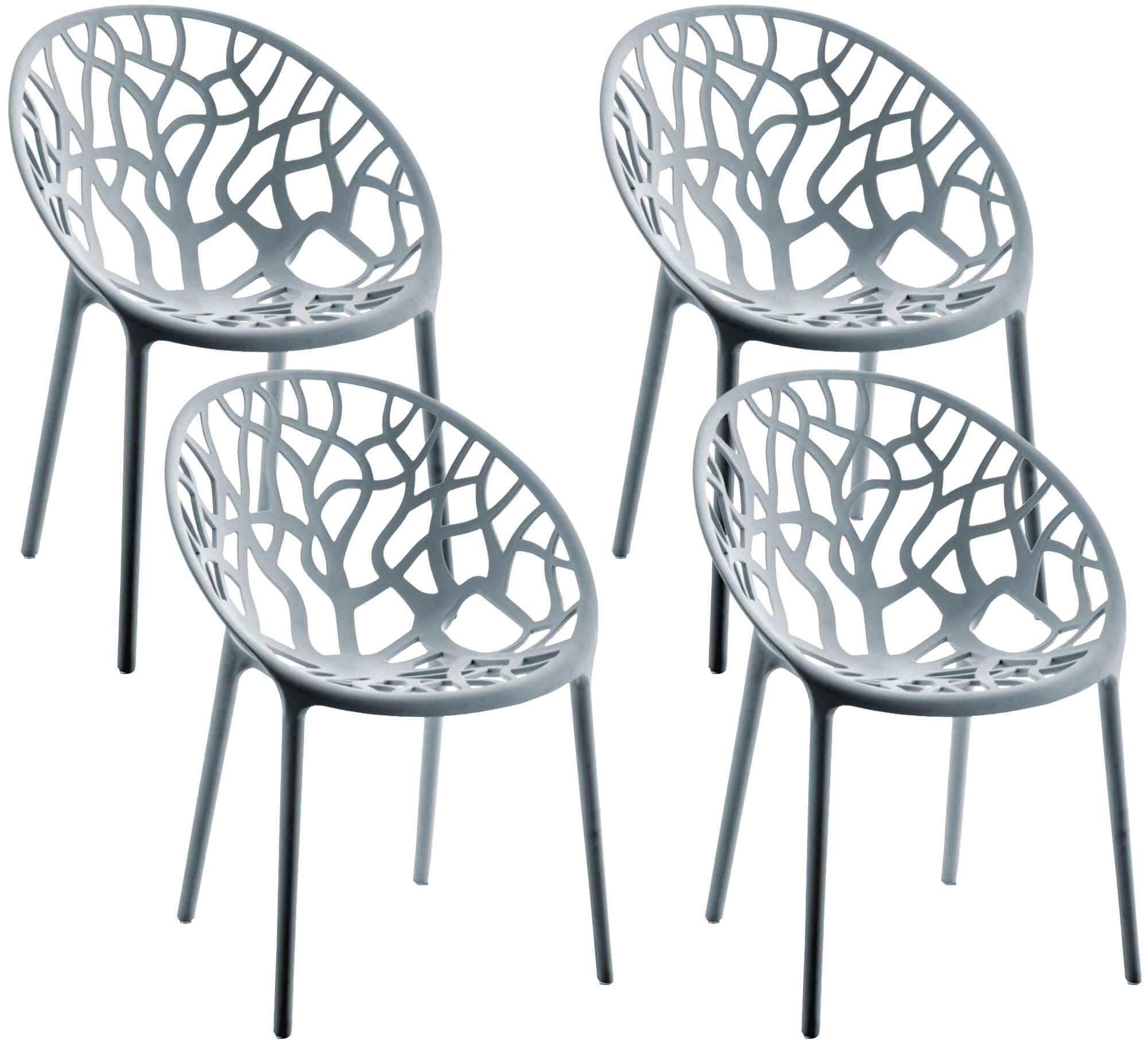 4er Set Stuhl Hope, grau