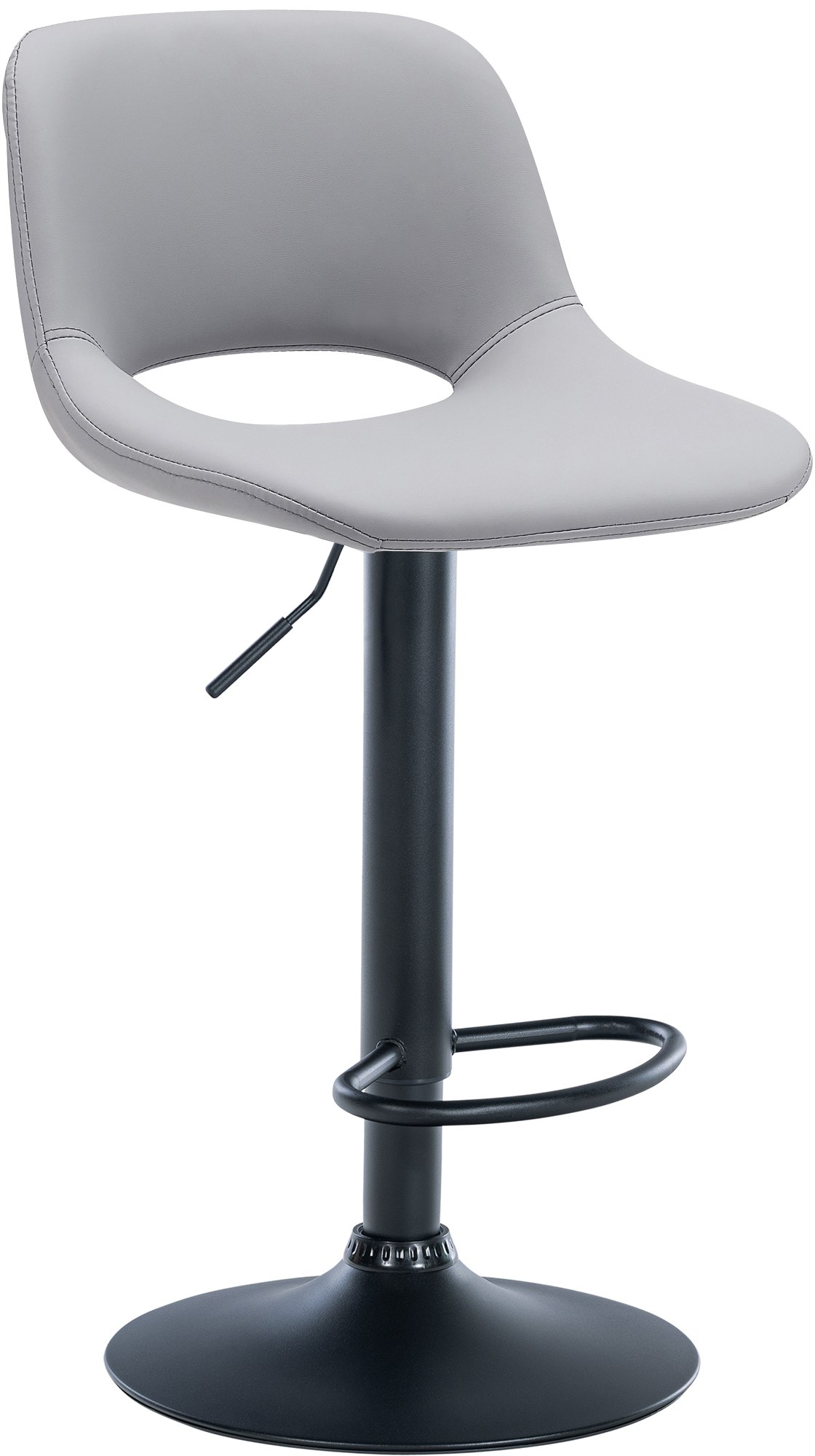 Barhocker Camden Kunstleder schwarz, grau